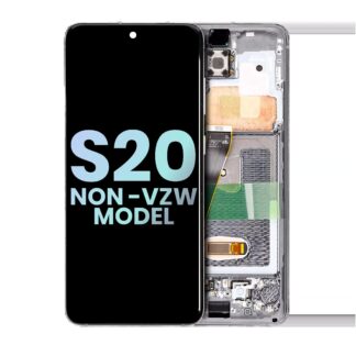 OLED Display mit Rahmen für Samsung Galaxy S20 5G (Non-Verizon 5G UW Rahmen) (Service Pack) (Cosmic Gray (Grau))