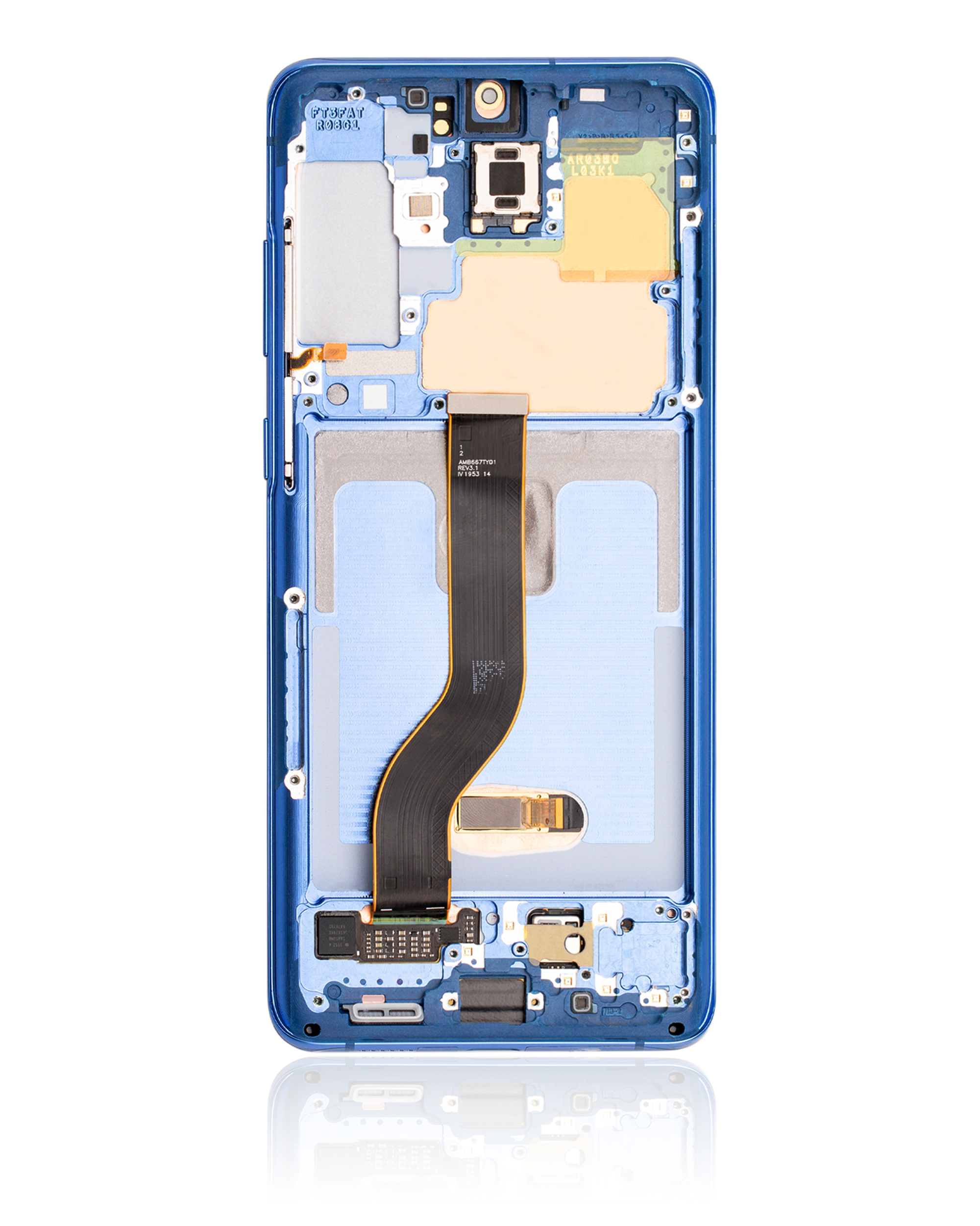 OLED Display mit Rahmen für Samsung Galaxy S20 Plus 5G (Service Pack) (Aura Blue) – Bild 2