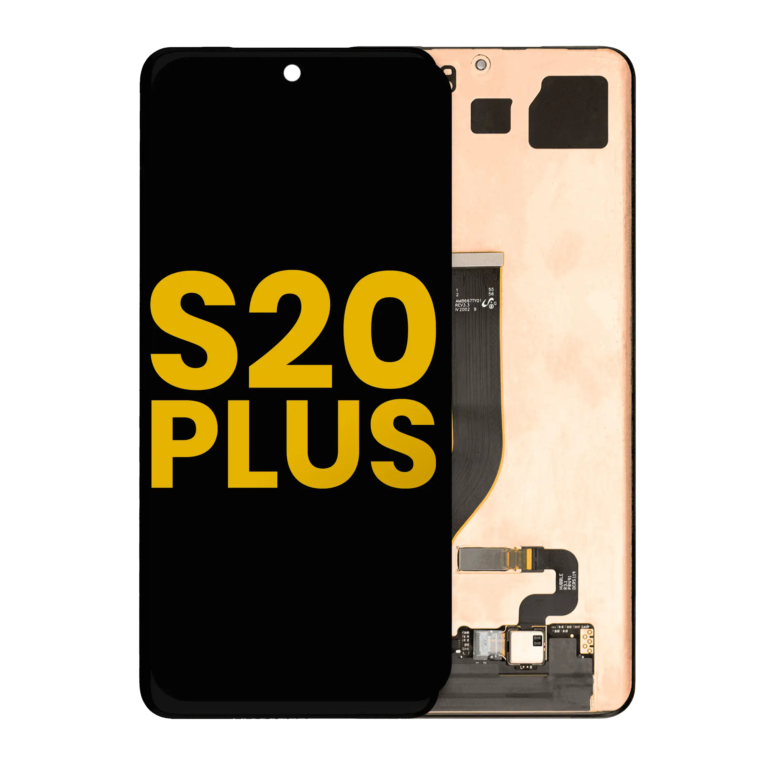 OLED Display mit Rahmen für Samsung Galaxy S20 Plus 5G (Aftermarket Plus) (Cosmic Gray (Grau)) – Bild 4