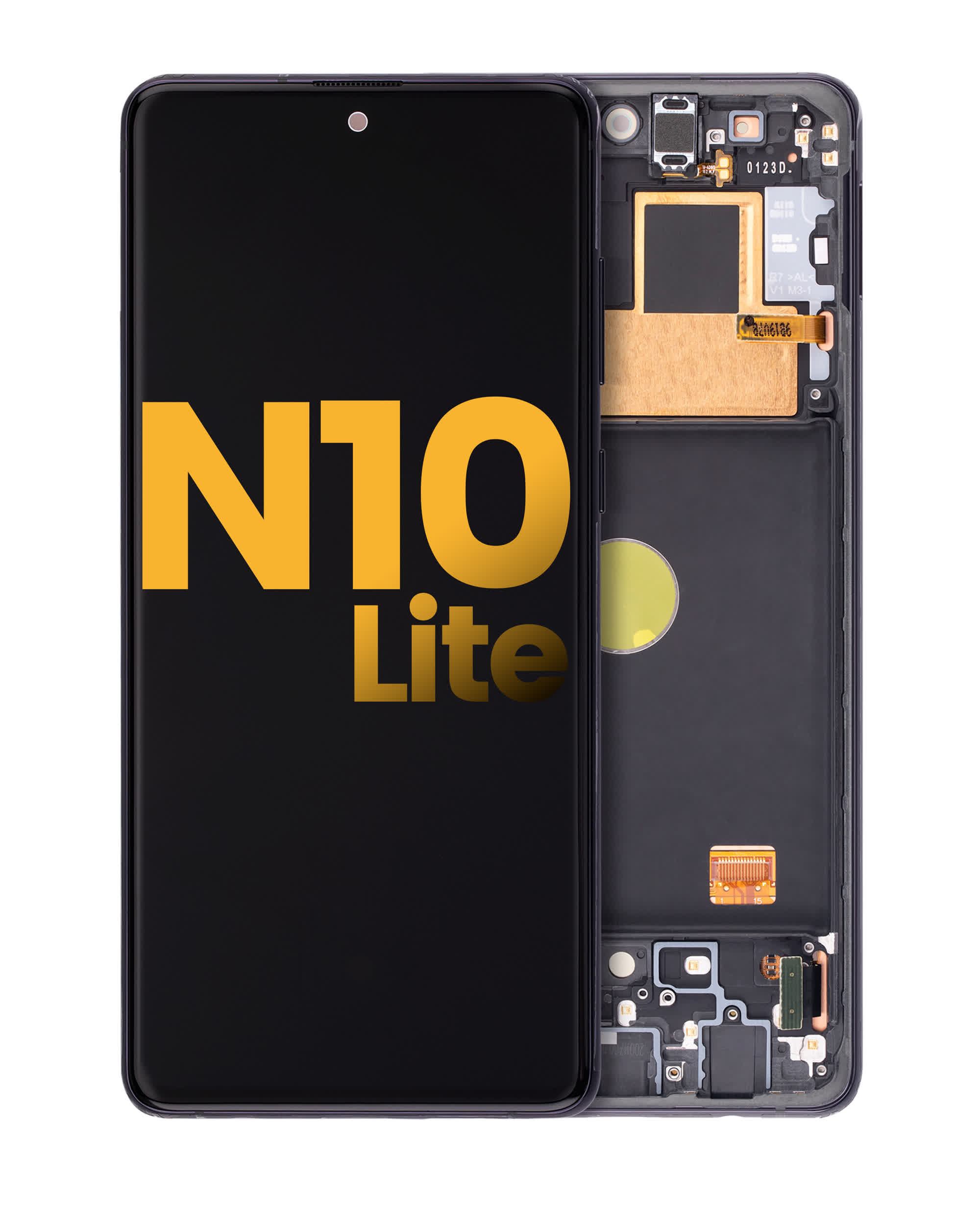 OLED Display mit Rahmen für Samsung Galaxy Note 10 Lite (professionell aufgearbeitet) (Aura Black)