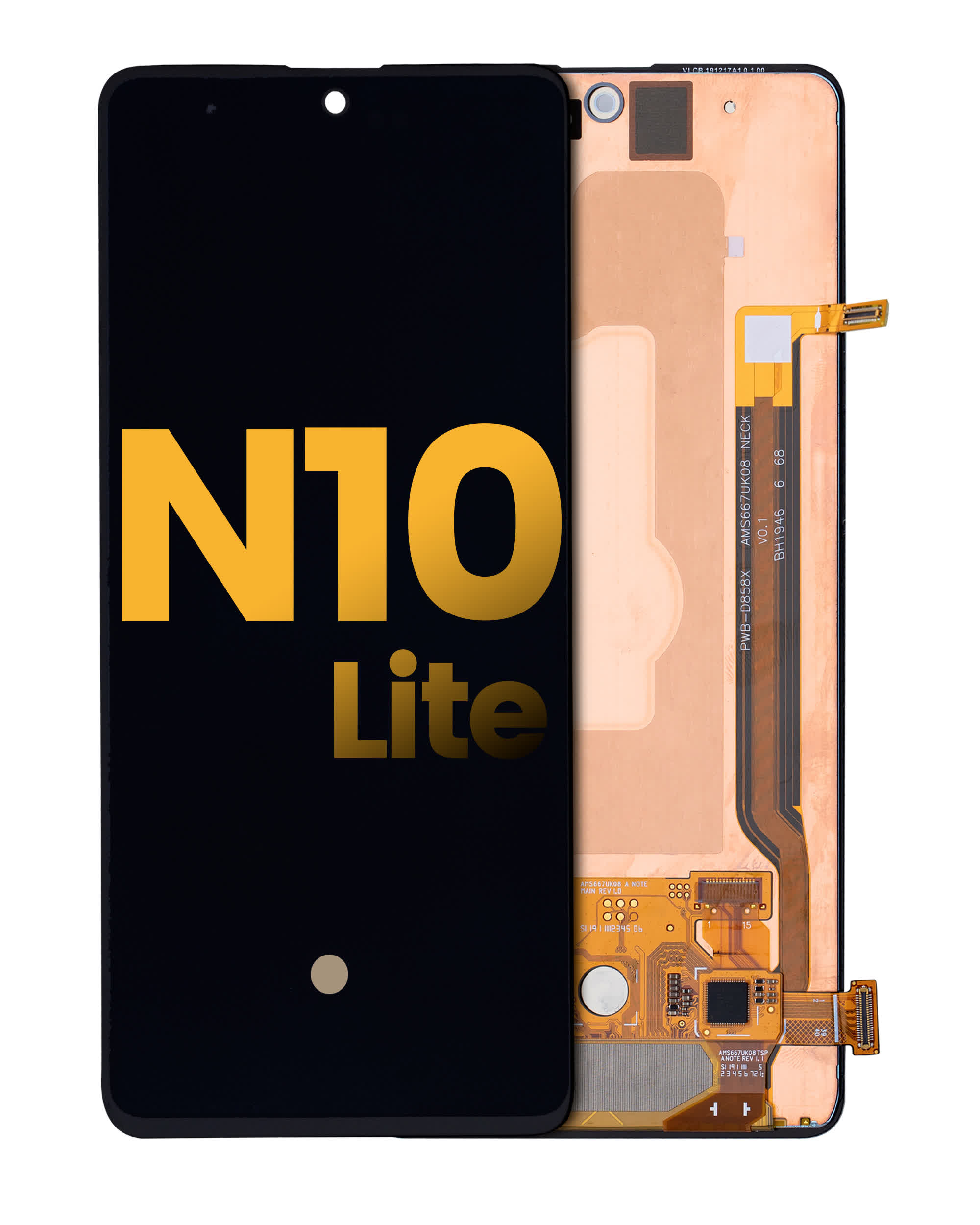 OLED Display ohne Rahmen für Samsung Galaxy Note 10 Lite (professionell aufgearbeitet)