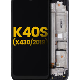 LCD Display mit Rahmen für LG K40s (X430 / 2019) (professionell aufgearbeitet)