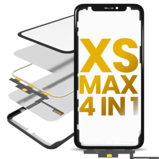 4 in 1 Short Flex (Touchscreen-Digitizer Touch mit Glas + OCA + Rahmen vormontiert) für iPhone XS Max (OCA Master)