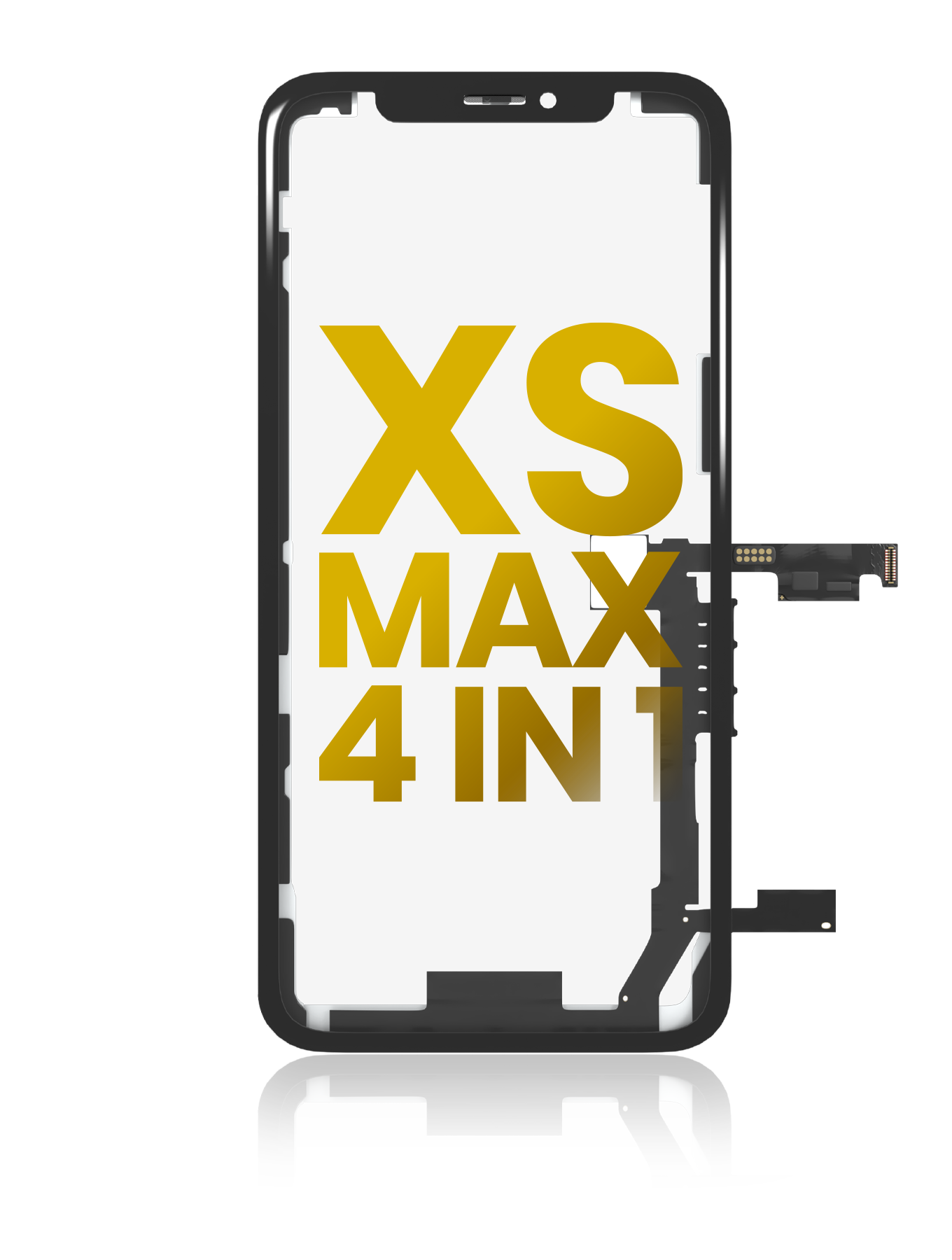 4 in 1 Long Flex (Touchscreen-Digitizer Touch mit Glas + OCA + Rahmen vormontiert) für iPhone XS Max (OCA Master) – Bild 2