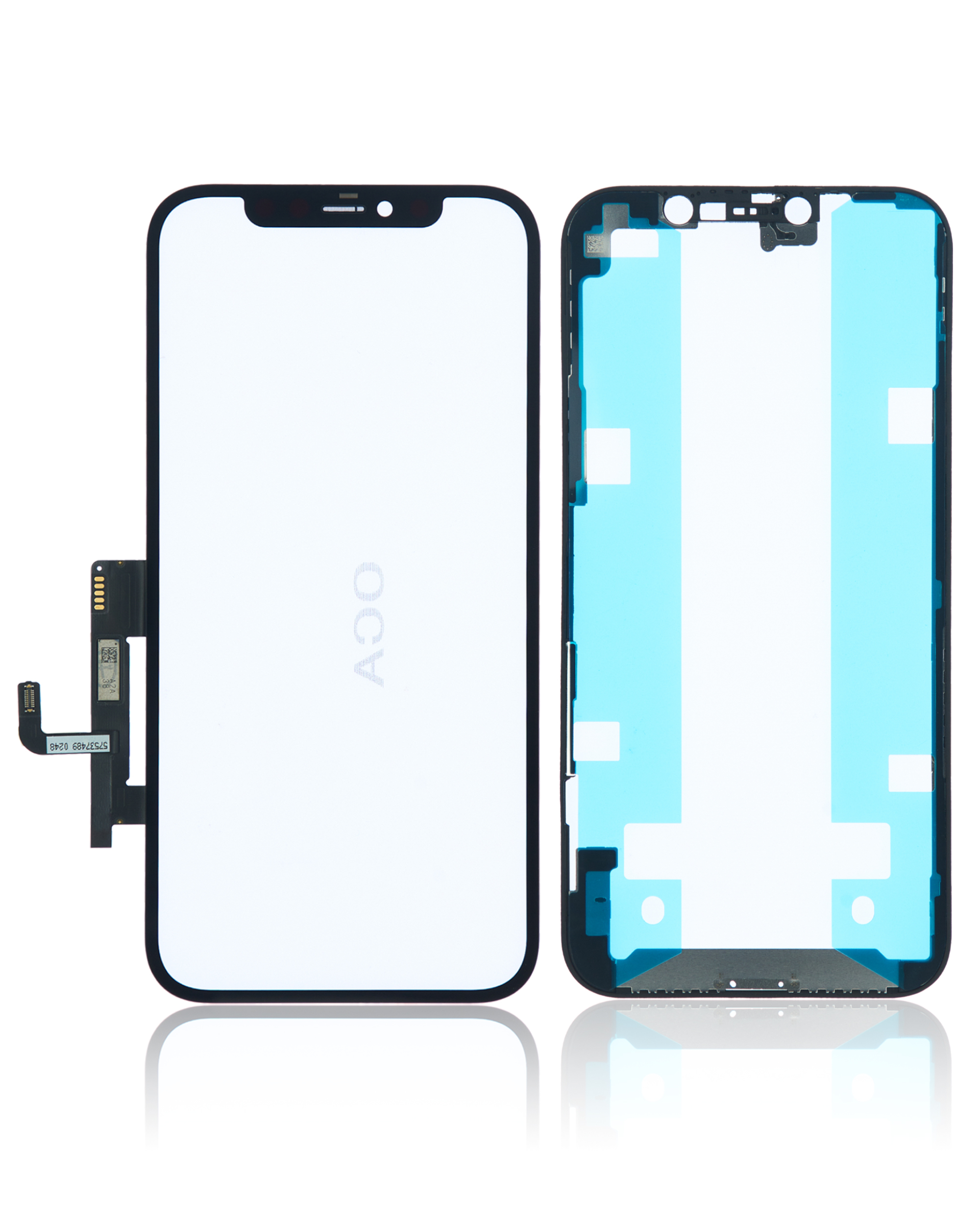 4 in 1 Short Flex (Touchscreen-Digitizer Touch mit Glas + OCA + Rahmen vormontiert) für iPhone 12 / 12 Pro (OCA Master) – Bild 3