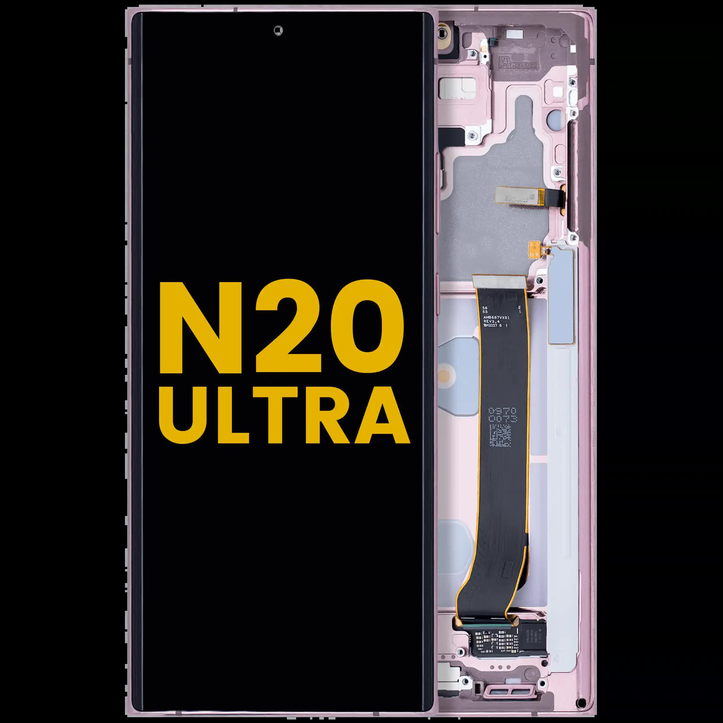 OLED Display mit Rahmen für Samsung Galaxy Note 20 Ultra 5G (professionell aufgearbeitet) (Mystic Bronze)