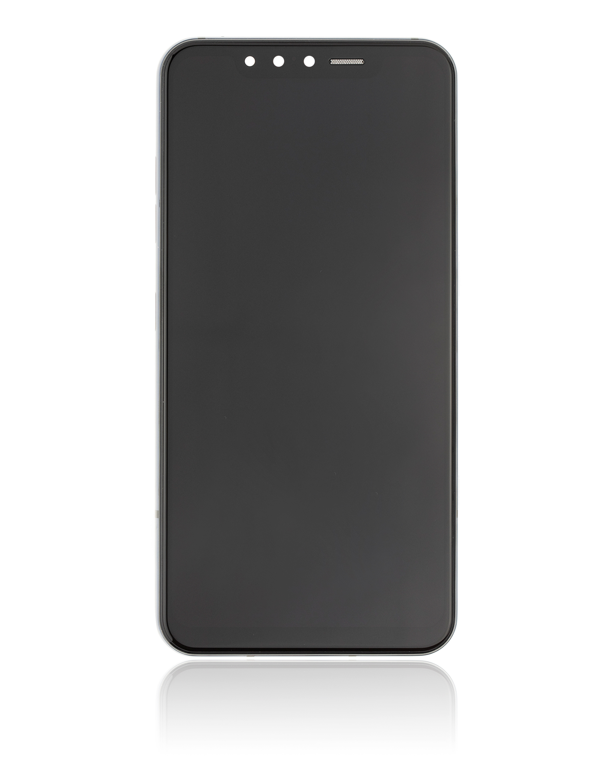 OLED Display mit Rahmen für LG G8S ThinQ (professionell aufgearbeitet) (Mirror Black) – Bild 3
