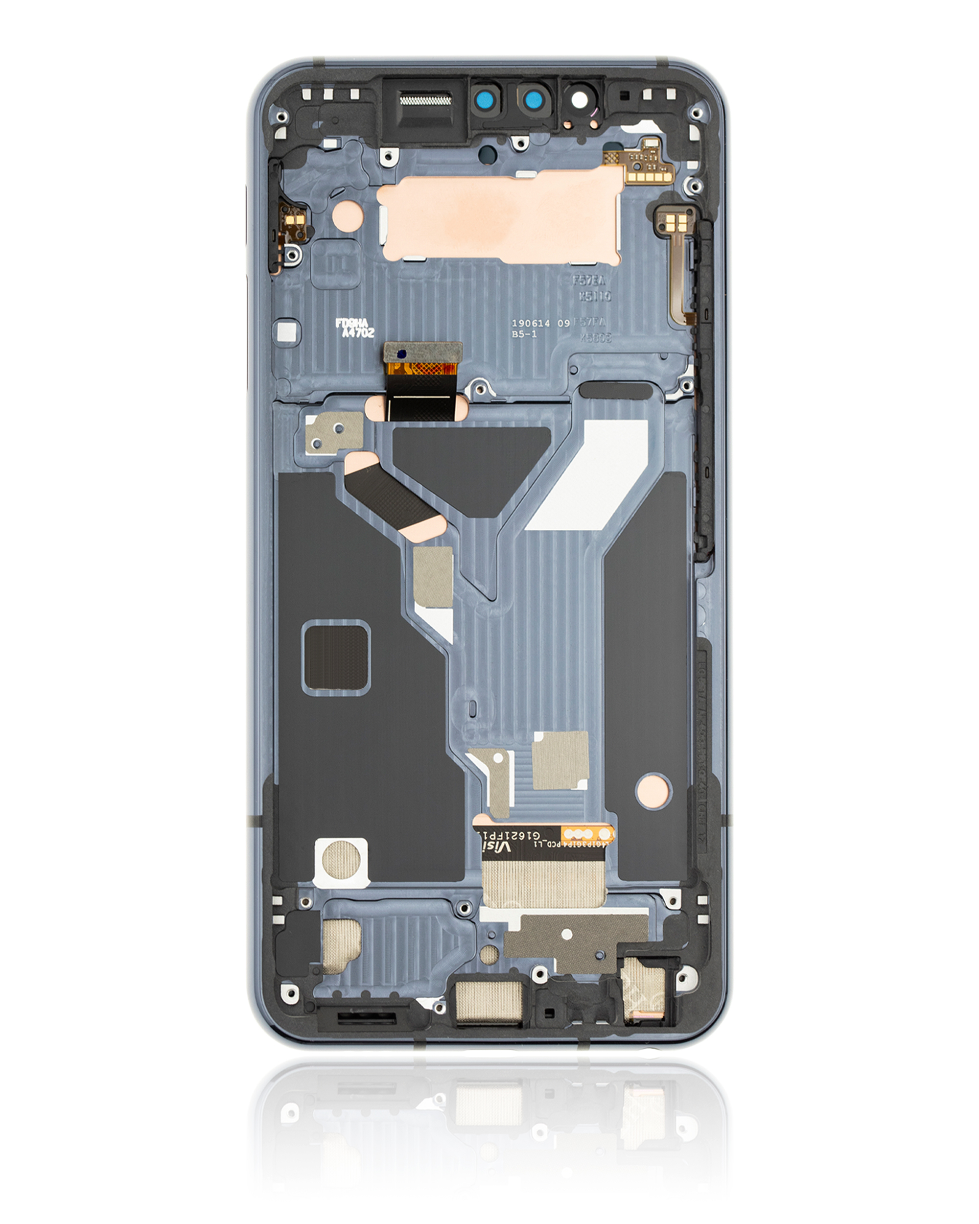 OLED Display mit Rahmen für LG G8S ThinQ (professionell aufgearbeitet) (Mirror Black) – Bild 4