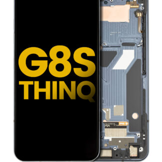OLED Display mit Rahmen für LG G8S ThinQ (professionell aufgearbeitet) (Mirror Black)