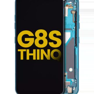 OLED Display mit Rahmen für LG G8S ThinQ (professionell aufgearbeitet) (Mirror Green)