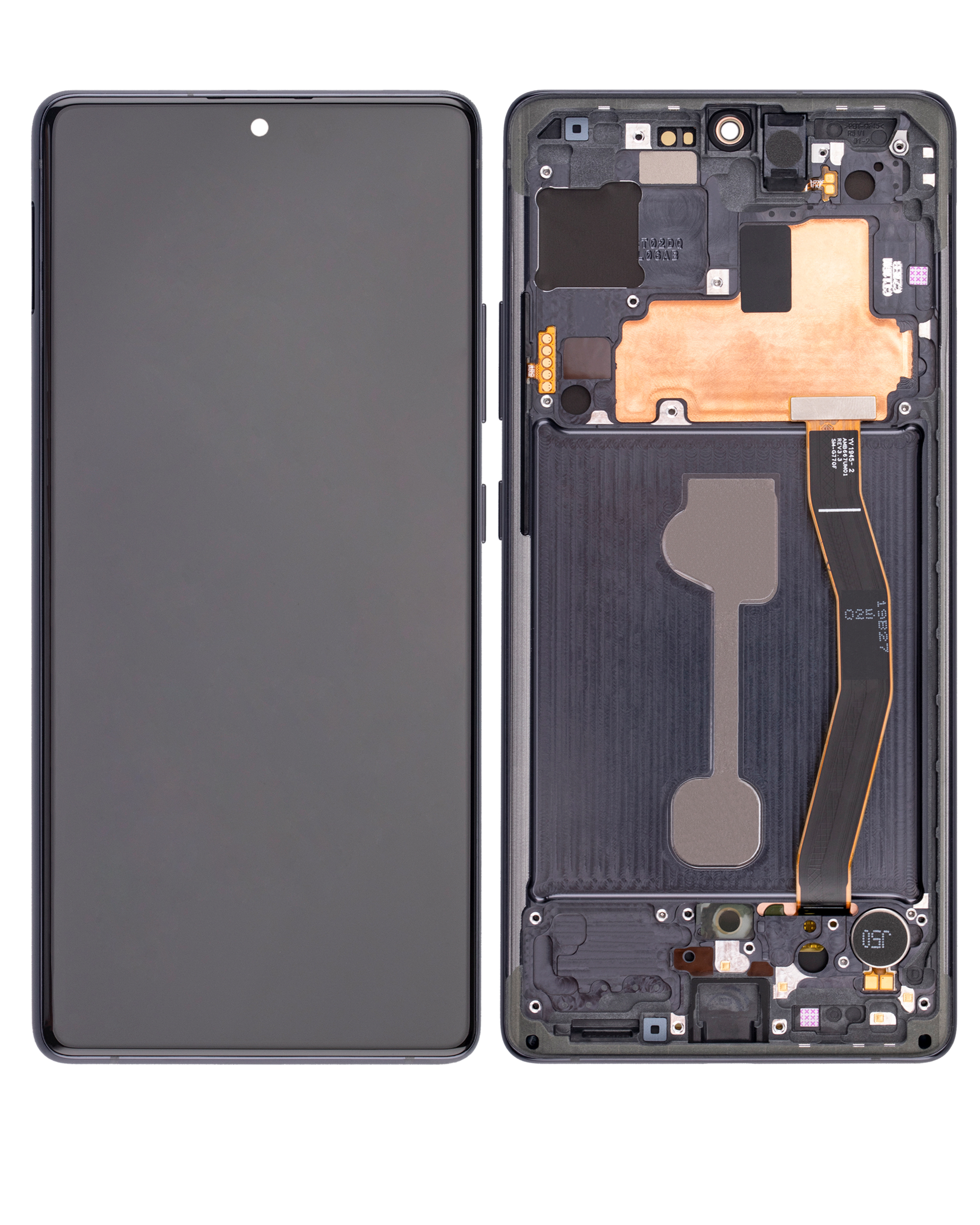 OLED Display mit Rahmen für Samsung Galaxy S10 Lite (Service Pack) (Prism Black) – Bild 2