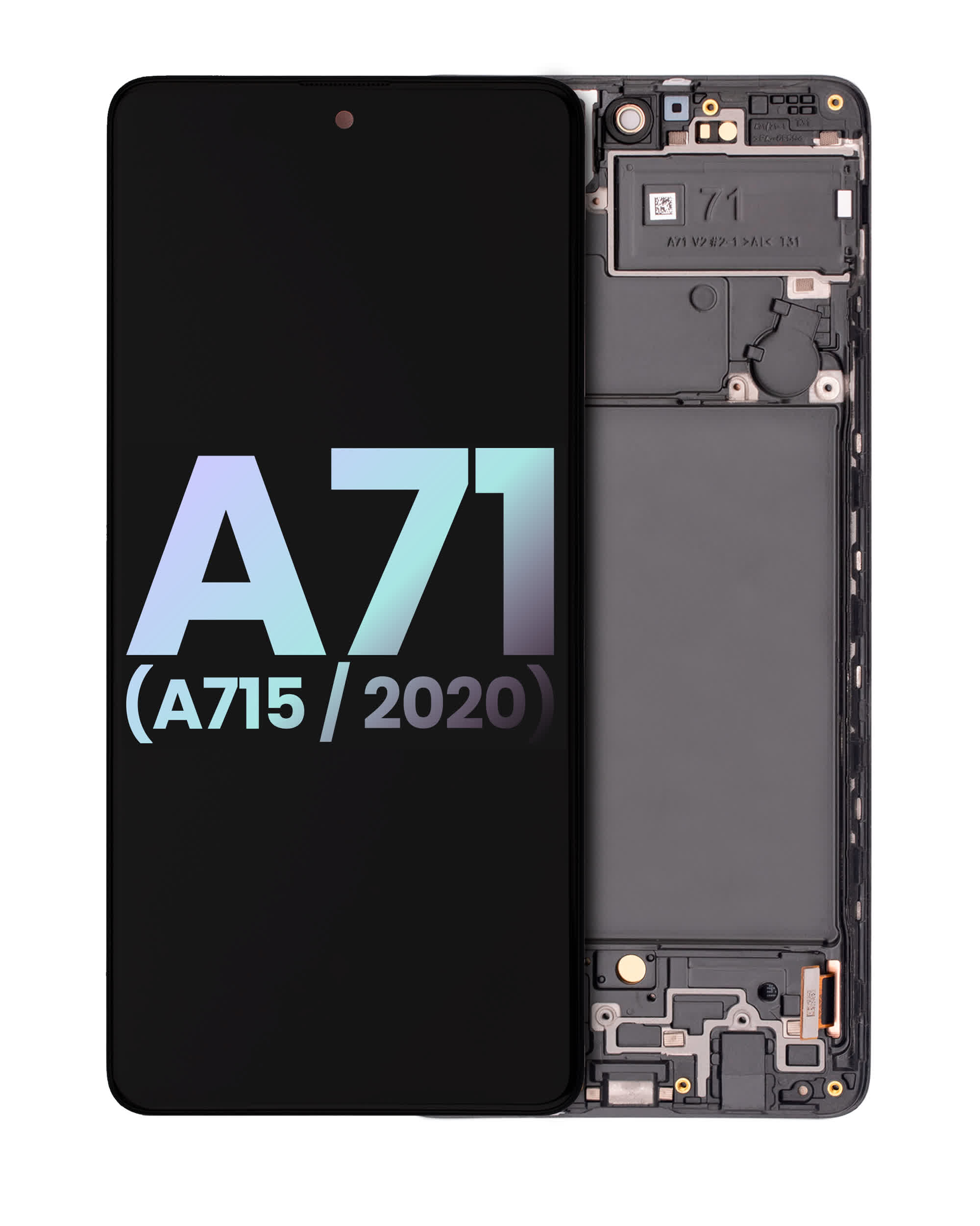 OLED Display mit Rahmen für Samsung Galaxy A71 (A715 / 2020) (Service Pack)
