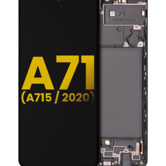 OLED Display mit Rahmen für Samsung Galaxy A71 (A715 / 2020) (professionell aufgearbeitet)