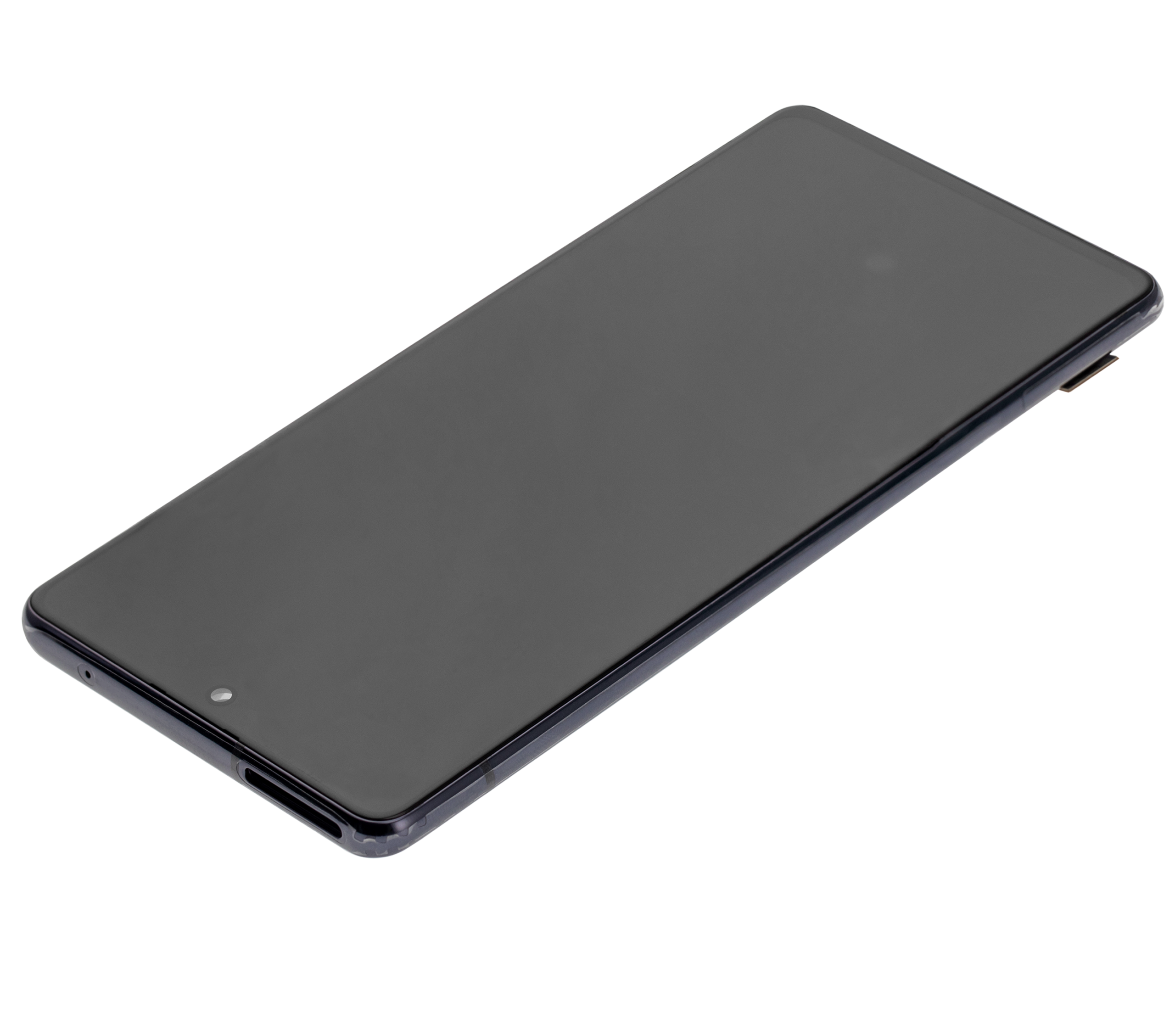 OLED Display mit Rahmen für Samsung Galaxy A71 5G (A716U / 2020) (professionell aufgearbeitet) (Prism Cube Black) – Bild 4