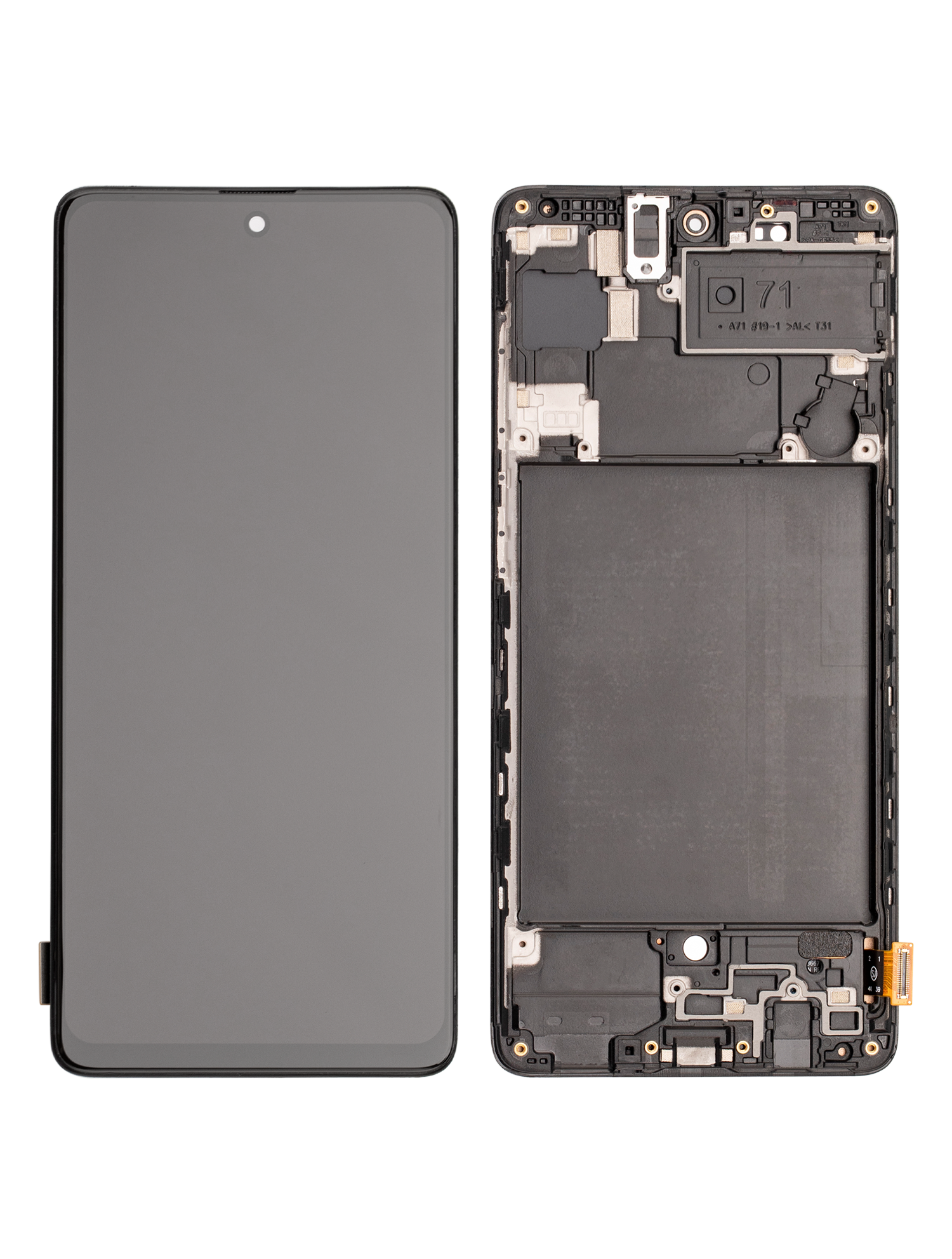 LCD Display mit Rahmen (ohne Fingerabdrucksensor) für Samsung Galaxy A71 (A715 / 2020) (Aftermarket: Incell) – Bild 4
