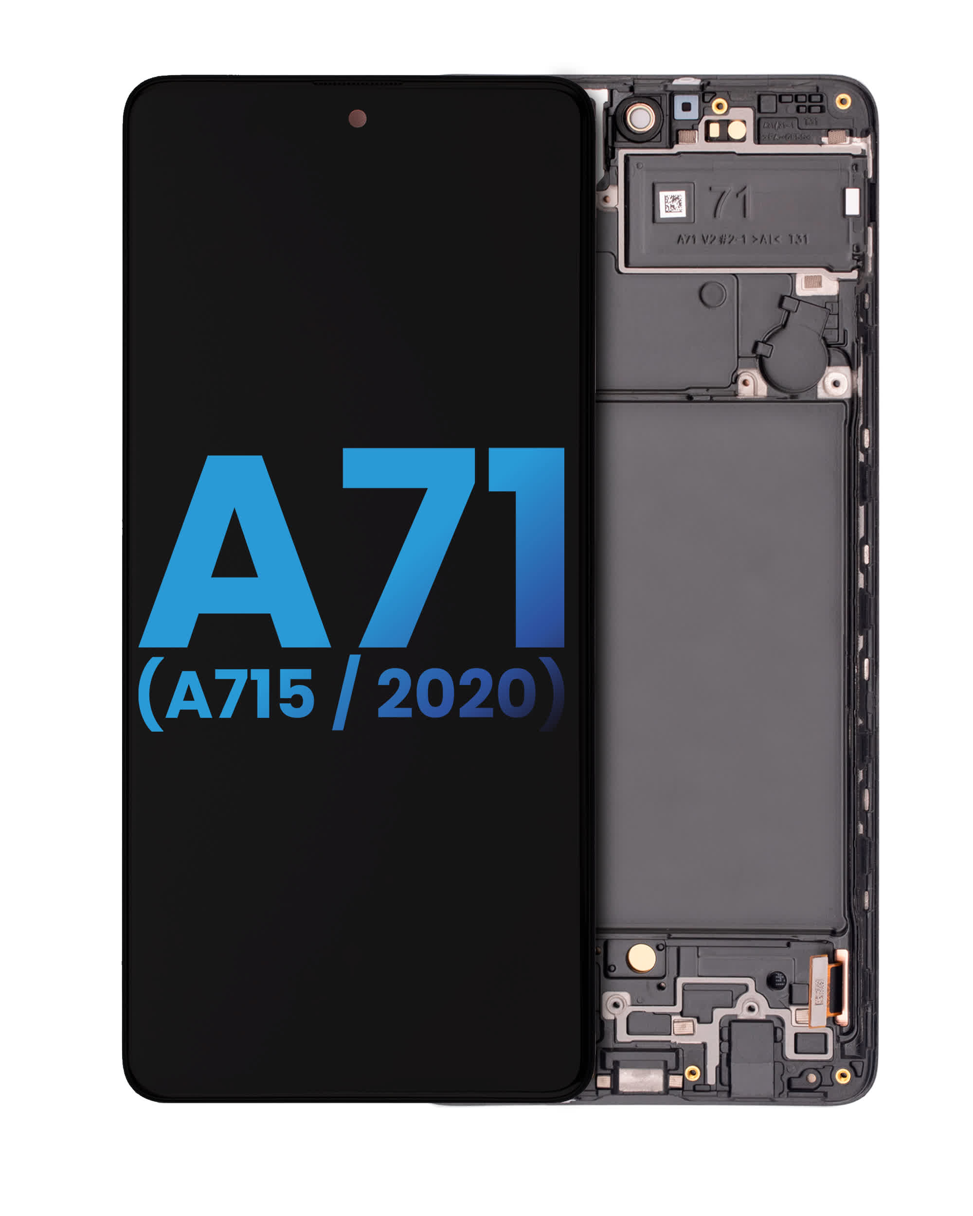 LCD Display mit Rahmen (ohne Fingerabdrucksensor) für Samsung Galaxy A71 (A715 / 2020) (Aftermarket: Incell)