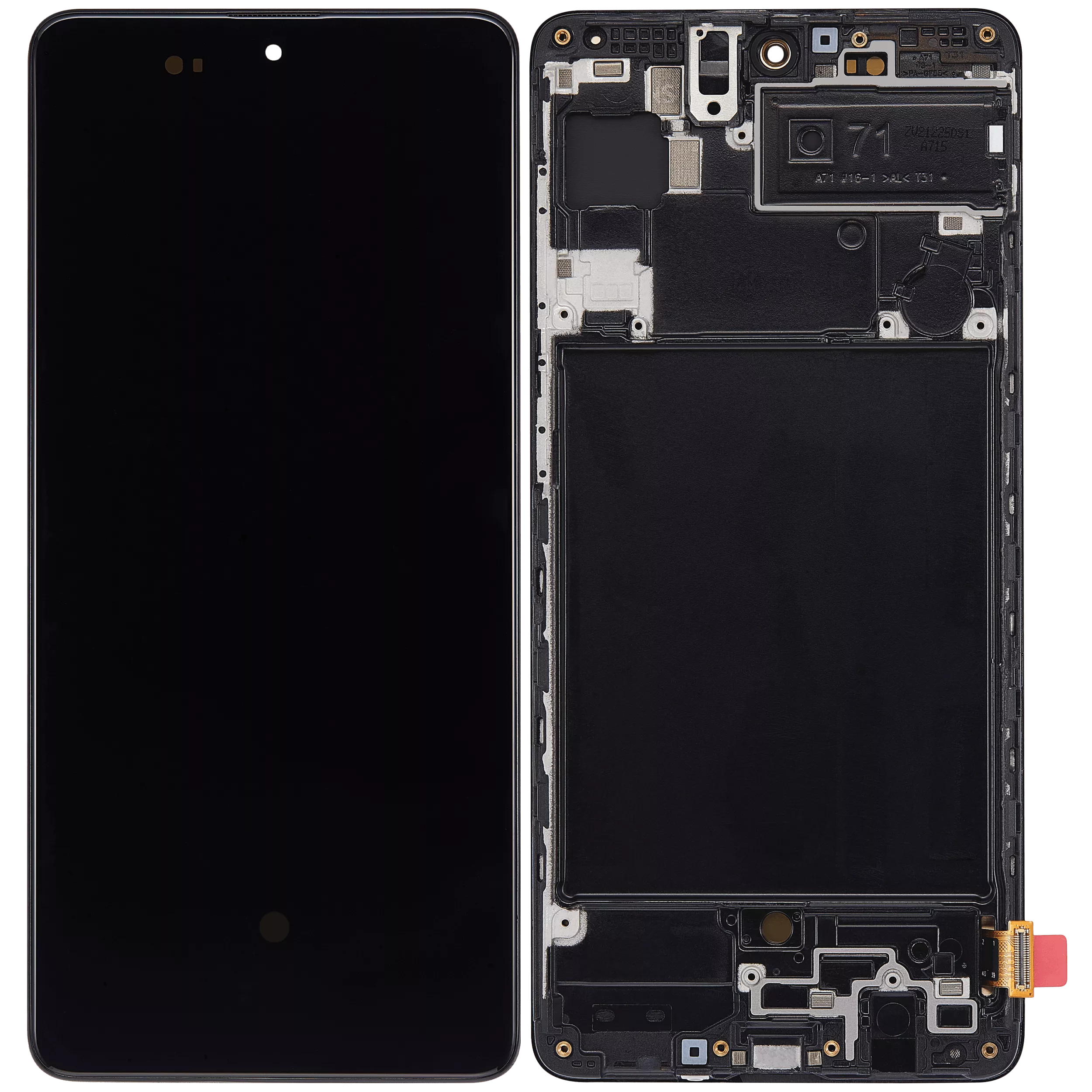 OLED Display mit Rahmen für Samsung Galaxy A71 (A715 / 2020) (6.67") (Aftermarket Plus: Soft) – Bild 2