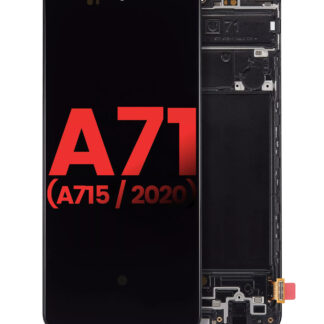 OLED Display mit Rahmen für Samsung Galaxy A71 (A715 / 2020) (6.67") (Aftermarket Plus: Soft)