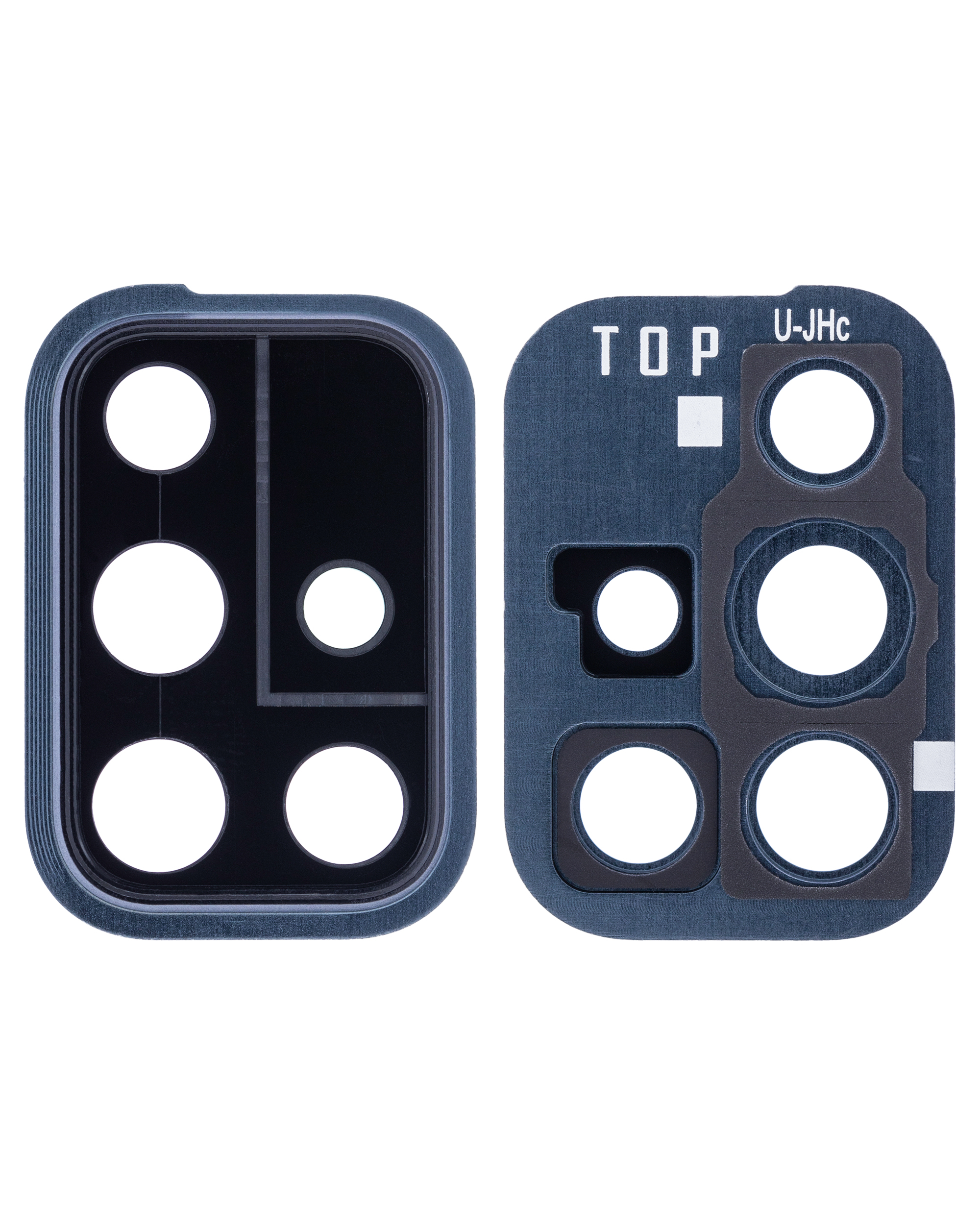 Rückkamera-Glas mit Abdeckung Blendenring für Samsung Galaxy A71 (A715 / 2020) (Prism Crush Black) – Bild 2