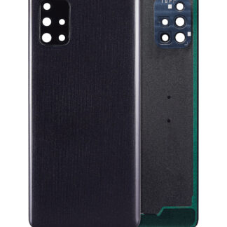 Rückdeckelglas mit Kameraglas für Samsung Galaxy A71 (A715 / 2020) (Aftermarket Plus) (Prism Crush Black)