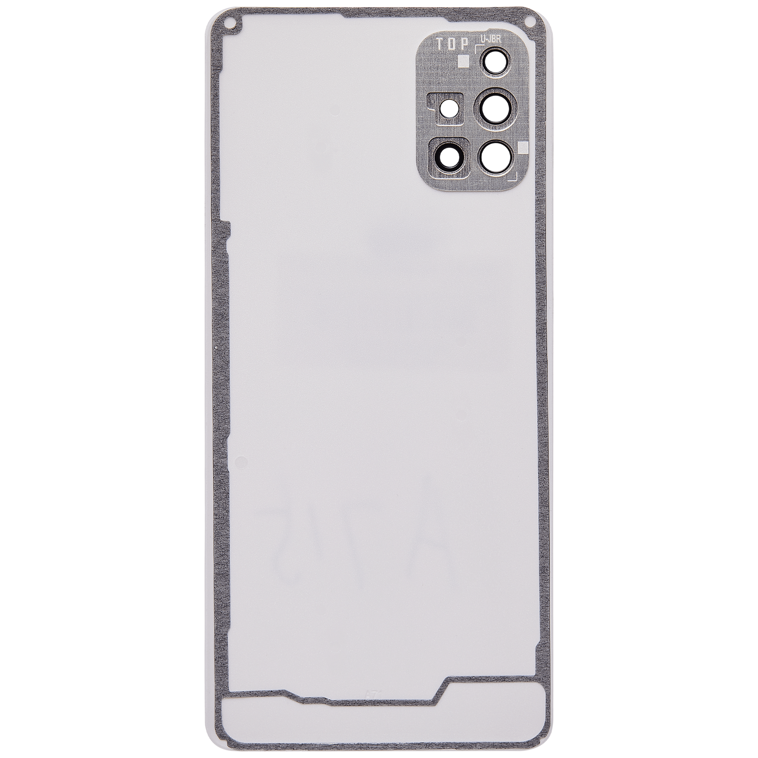 Rückdeckelglas mit Kameraglas für Samsung Galaxy A71 4G (A715 / 2020) (Aftermarket Plus) (Prism Crush Pink) – Bild 3