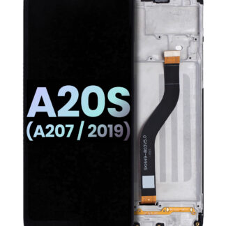 LCD Display mit Rahmen für Samsung Galaxy A20s (A207 / 2019) (Service Pack)