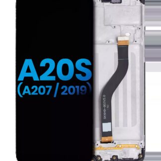 LCD Display mit Rahmen für Samsung Galaxy A20s (A207 / 2019) (Aftermarket: Incell)