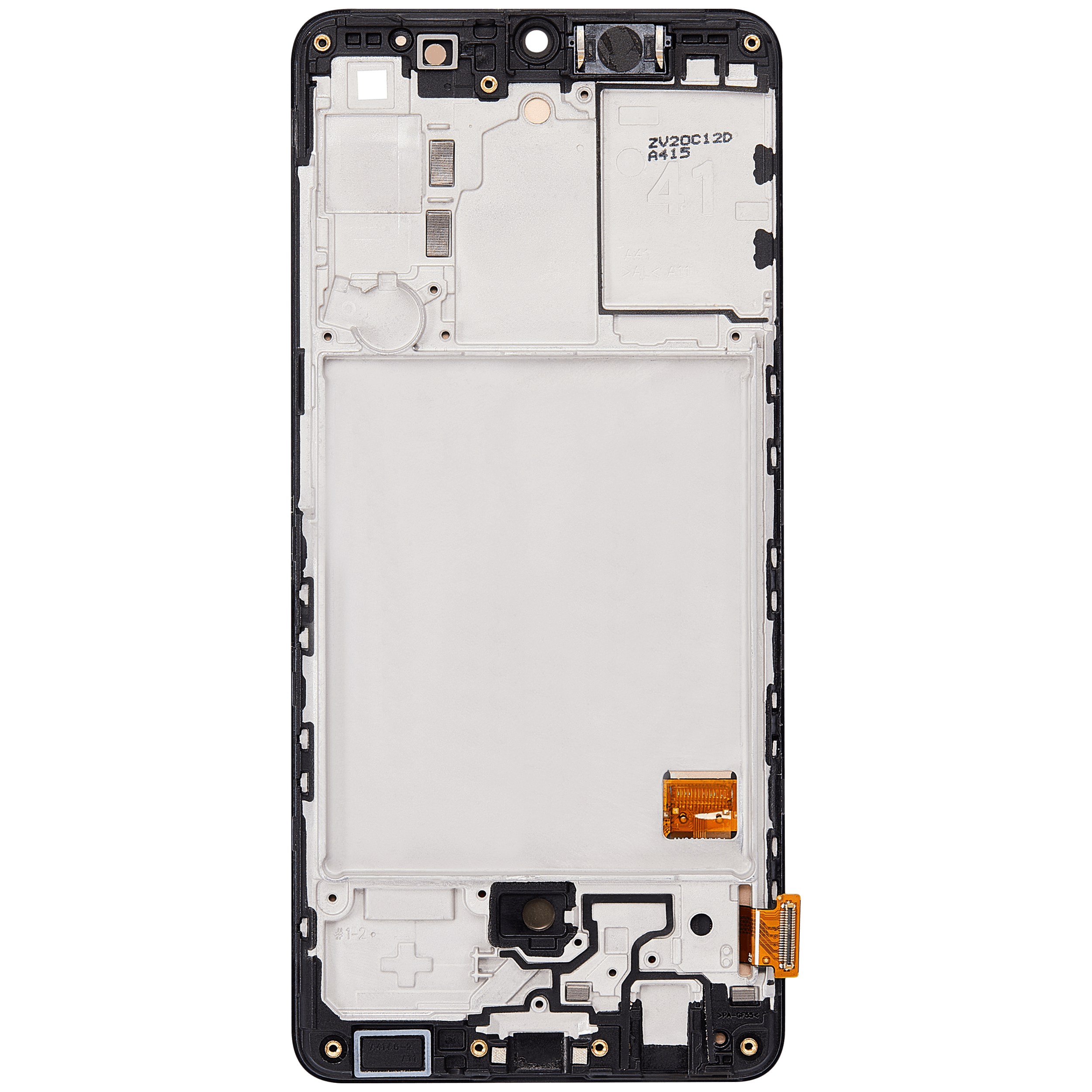 OLED Display mit Rahmen für Samsung Galaxy A41 (A415 / 2020) (professionell aufgearbeitet) (Prism Crush Black) – Bild 4