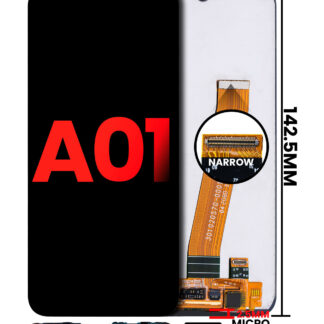 LCD Display ohne Rahmen für Samsung Galaxy A01 (Global Model) (Micro USB Rahmen) (Aftermarket Plus: Incell)