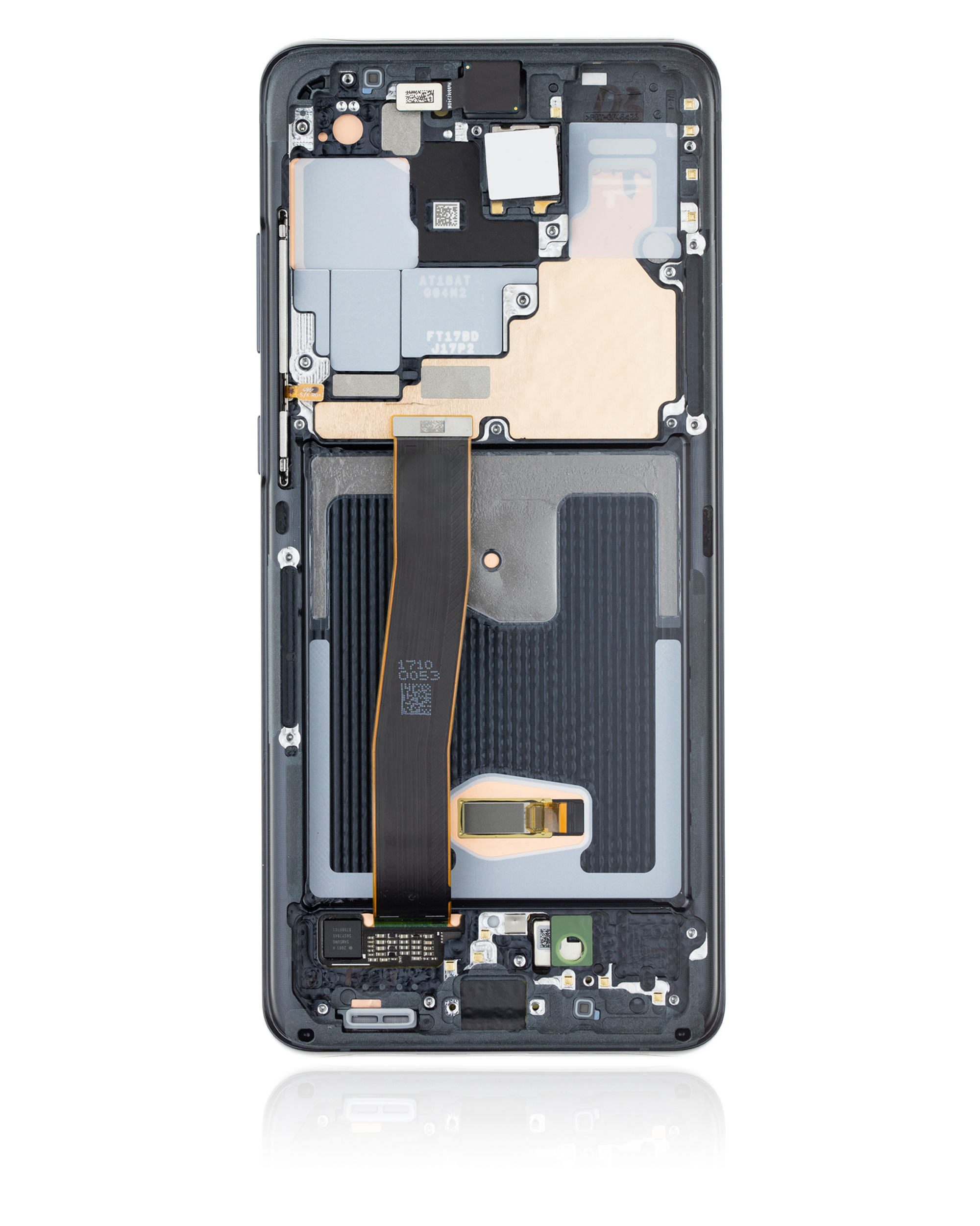 OLED Display mit Rahmen für Samsung Galaxy S20 Ultra 5G (professionell aufgearbeitet) (Cosmic Black) – Bild 3