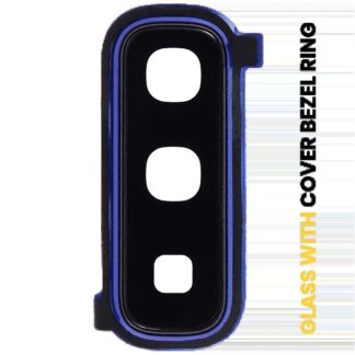 Rückkamera-Glas mit Abdeckung Blendenring für Samsung Galaxy Fold 4G (F900) / Fold 5G (F907) (Astro Blue)