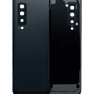 Rückdeckelglas mit Kameraglas für Samsung Galaxy Fold 4G (F900) (Aftermarket Plus) (Cosmos Black)
