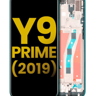 LCD Display mit Rahmen für Huawei Y9 Prime (2019) (professionell aufgearbeitet) (Emerald Green)