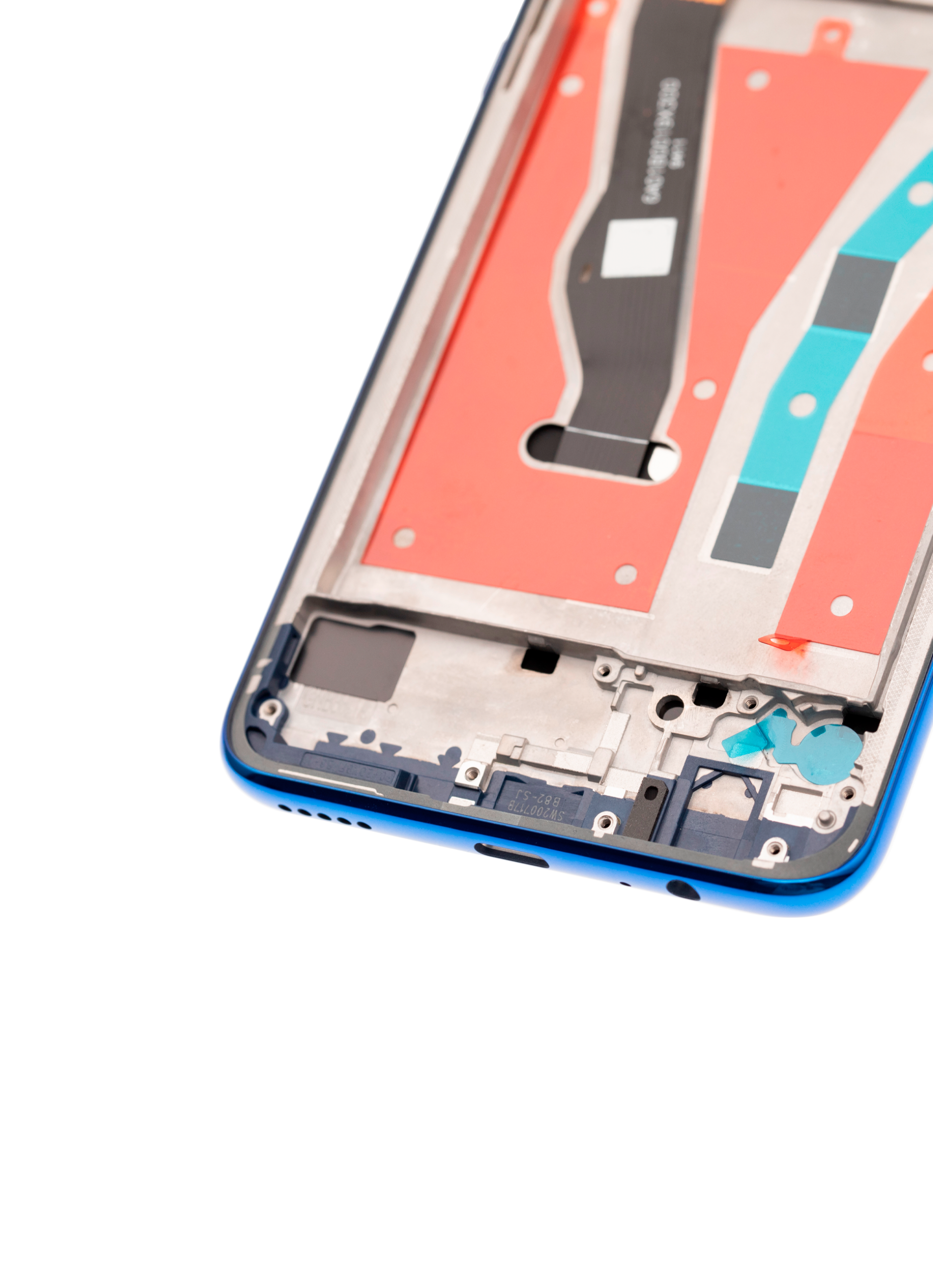 LCD Display mit Rahmen für Huawei Y9 Prime (2019) (professionell aufgearbeitet) (Sapphire Blue) – Bild 4