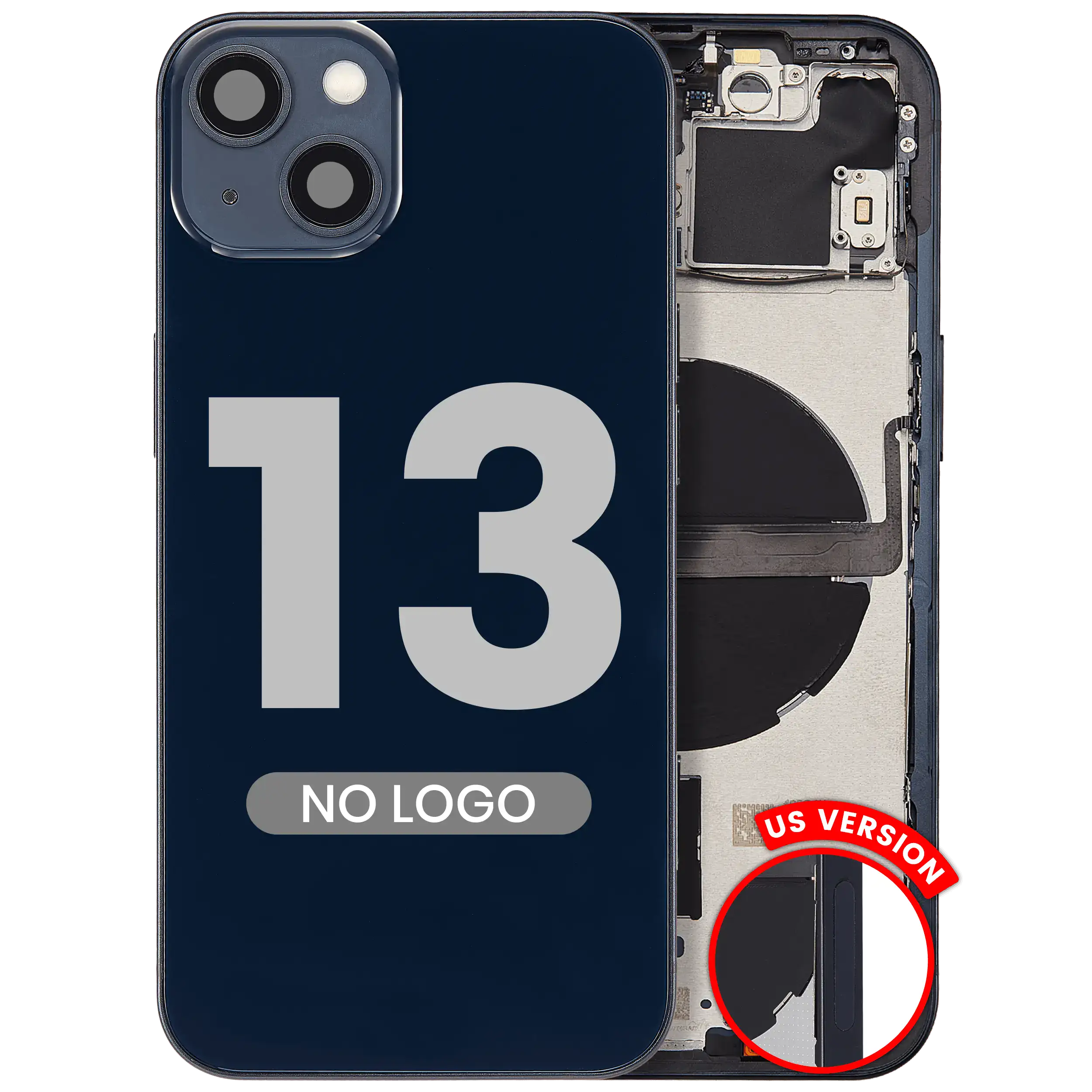 Rückgehäuse mit Kleinteilen für iPhone 13 (EU / globale Version) (ausgebautes Originalteil: Grade B) (Starlight) – Bild 3