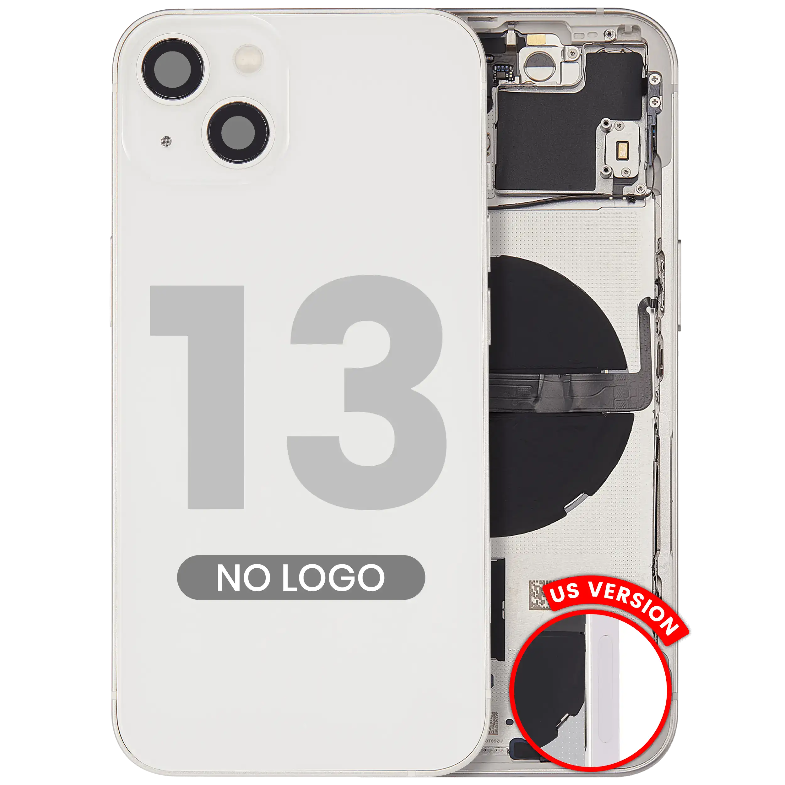 Rückgehäuse mit Kleinteilen für iPhone 13 (EU / globale Version) (ausgebautes Originalteil: Grade B) (Starlight) – Bild 4