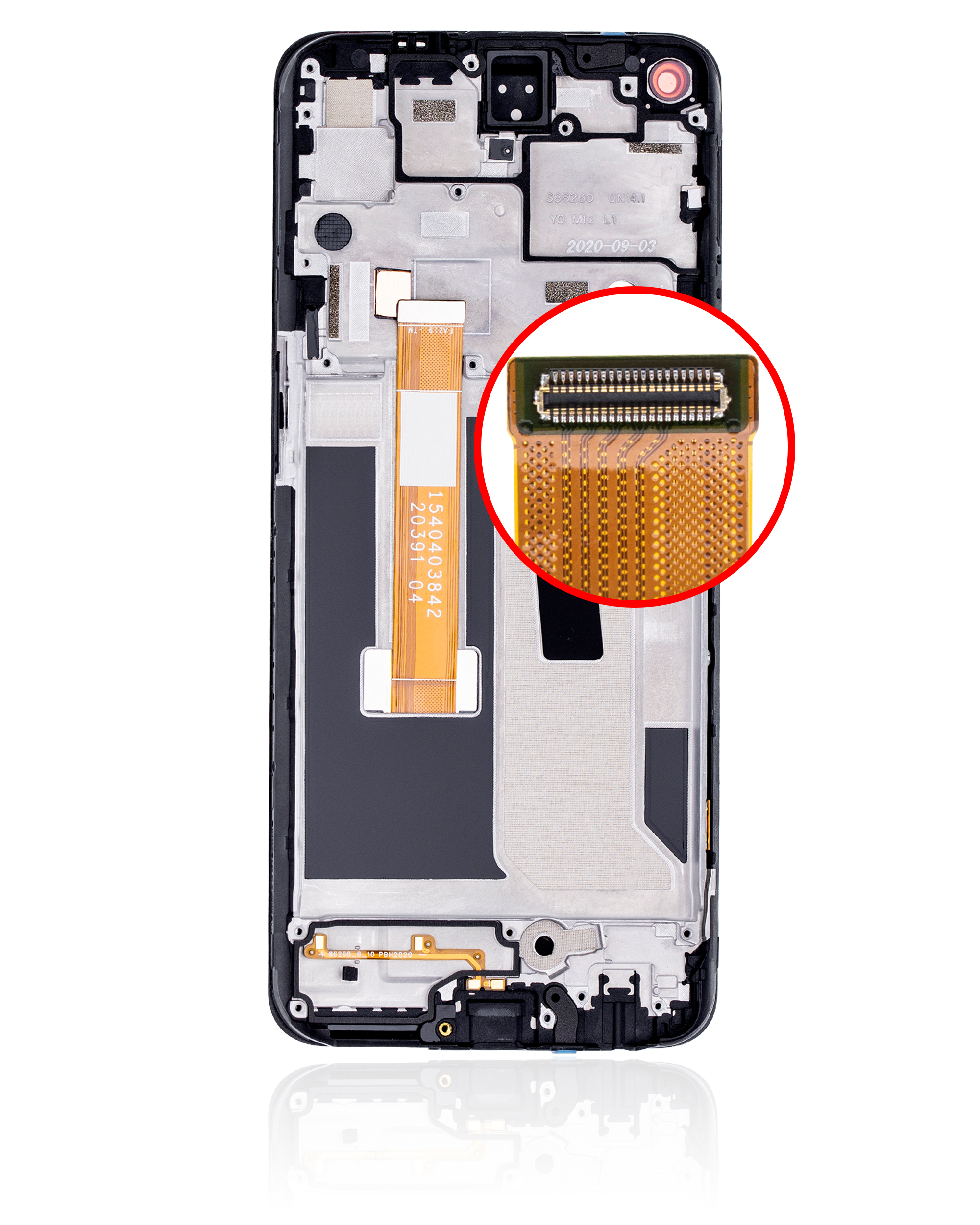 LCD Display mit Rahmen für OnePlus Nord N10 5G (professionell aufgearbeitet) (Midnight Ice) – Bild 3