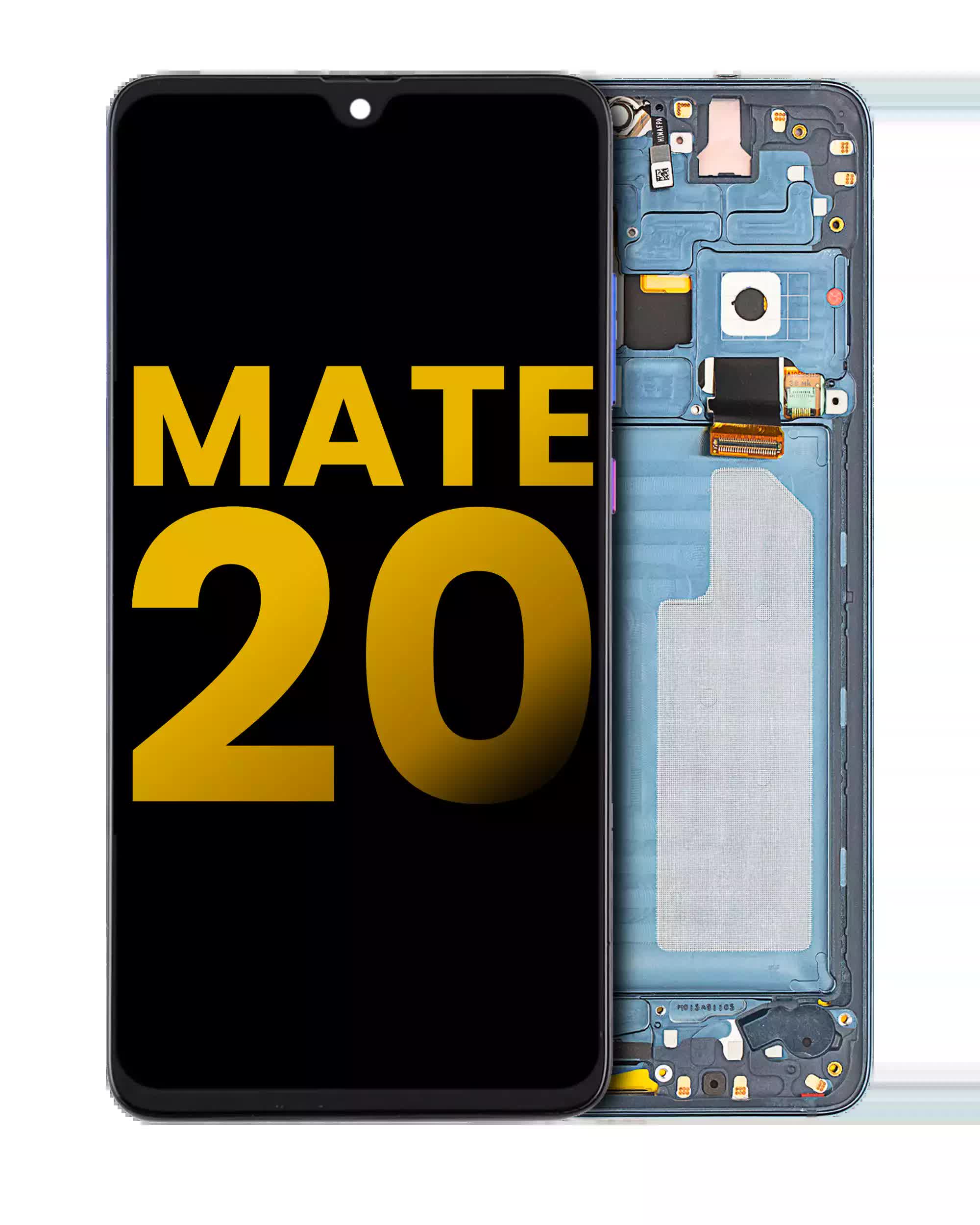 LCD Display mit Rahmen für Huawei Mate 20 (professionell aufgearbeitet) (Midnight Blue)