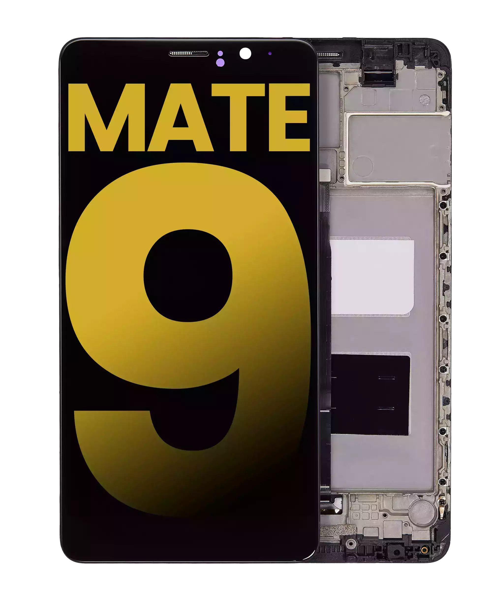 LCD Display mit Rahmen für Huawei Mate 20 (professionell aufgearbeitet) (Twilight Black) – Bild 5