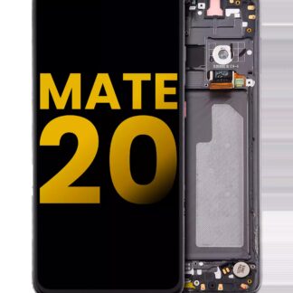 LCD Display mit Rahmen für Huawei Mate 20 (professionell aufgearbeitet) (Twilight Black)
