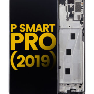 LCD Display mit Rahmen für Huawei P Smart Pro (2019) (professionell aufgearbeitet) (Midnight Black (Schwarz))