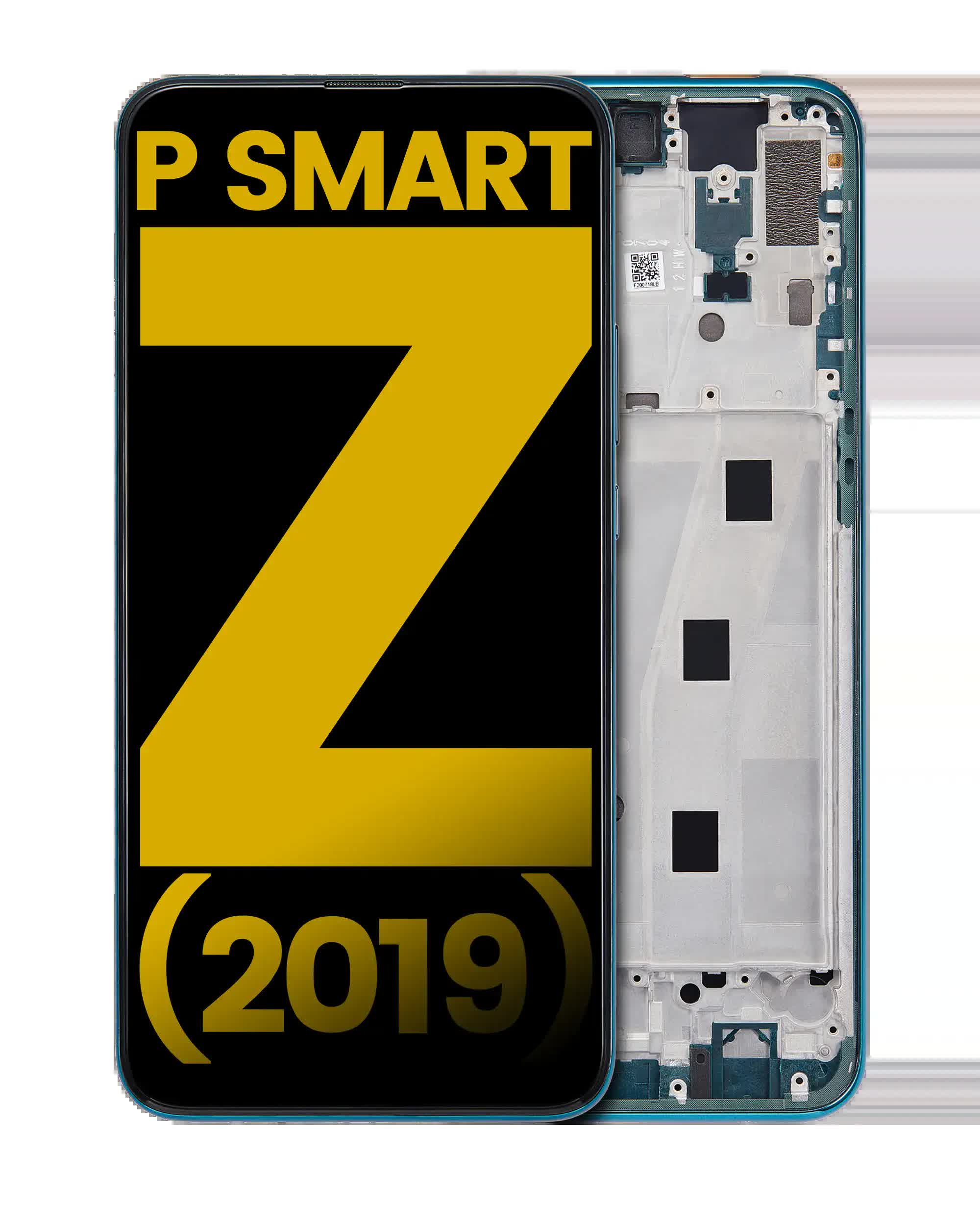 LCD Display mit Rahmen für Huawei P Smart Z (2019) (professionell aufgearbeitet) (Emerald Green)