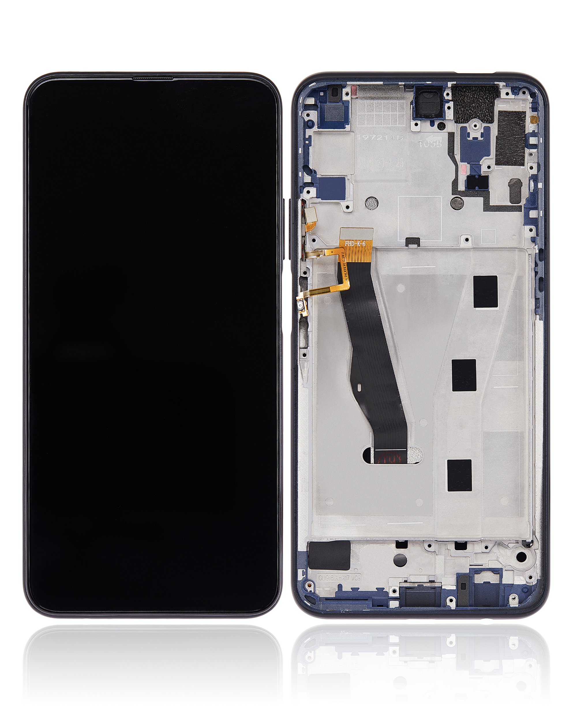 LCD Display mit Rahmen für Huawei Y9s (2019) (professionell aufgearbeitet) (Midnight Black (Schwarz)) – Bild 3