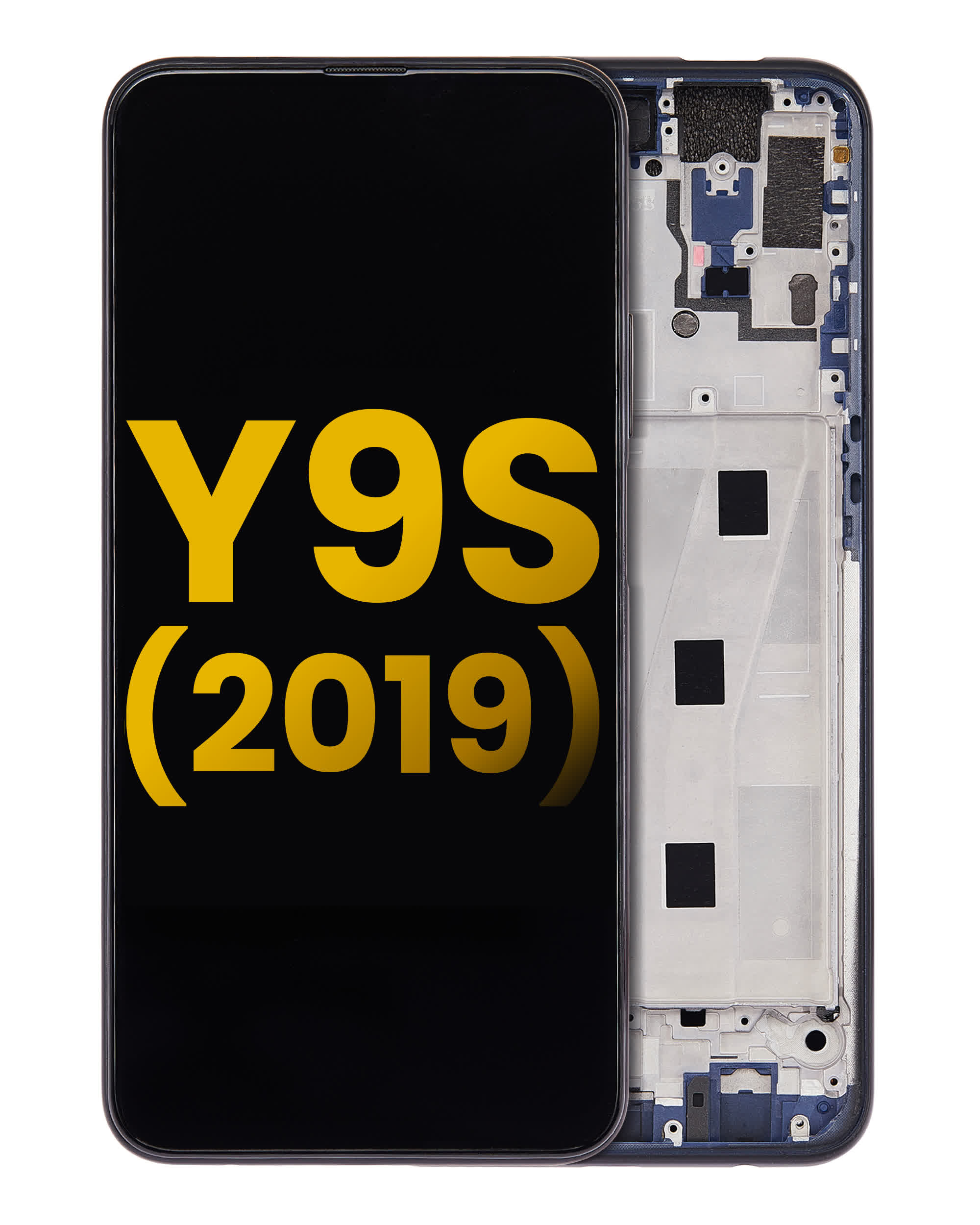 LCD Display mit Rahmen für Huawei Y9s (2019) (professionell aufgearbeitet) (Midnight Black (Schwarz))