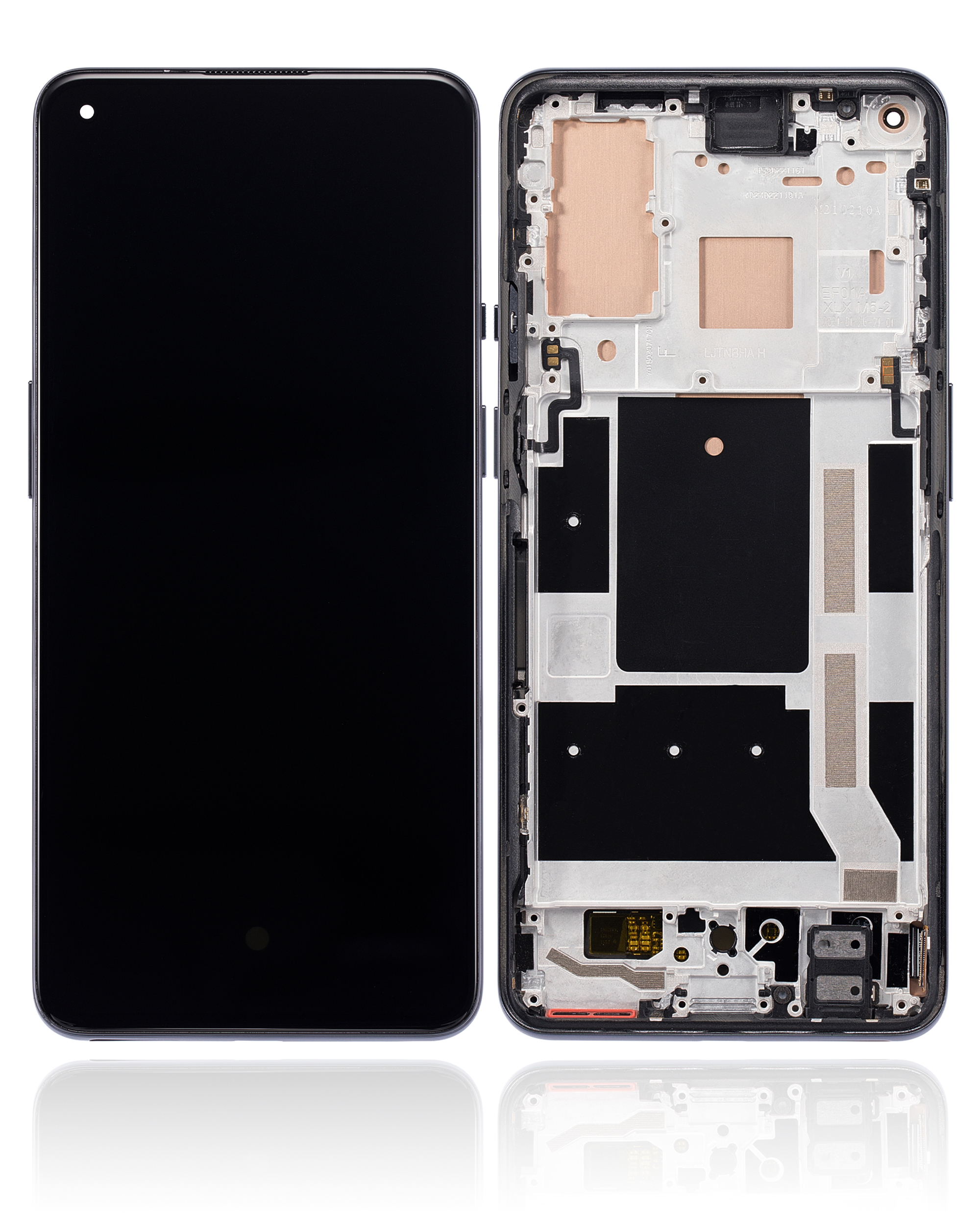 OLED Display mit Rahmen für OnePlus 9 (International Version) (professionell aufgearbeitet) (Astral Black) – Bild 2