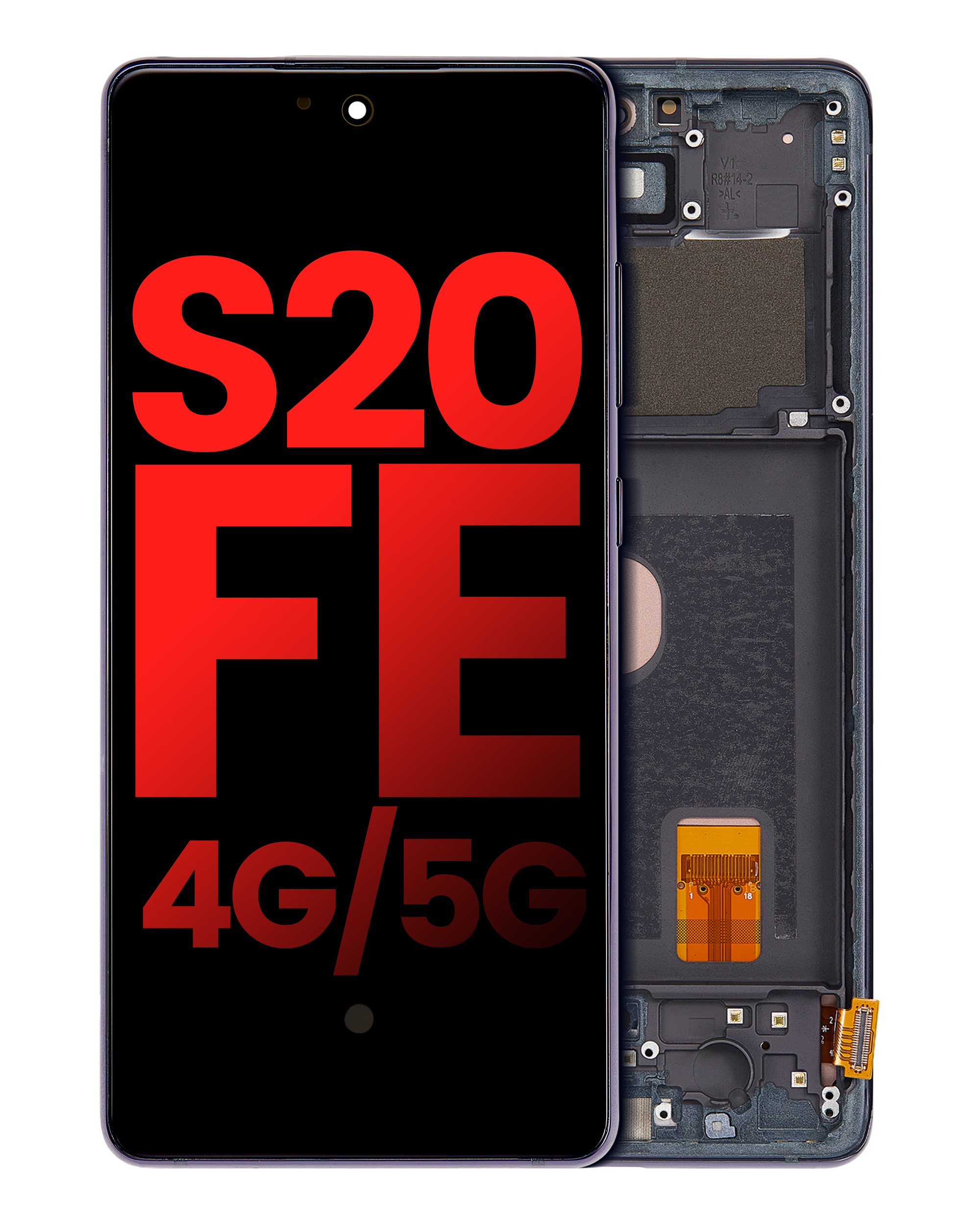 OLED Display mit Rahmen für Samsung Galaxy S20 FE 4G / 5G (Aftermarket Plus) (Cloud Navy) – Bild 3