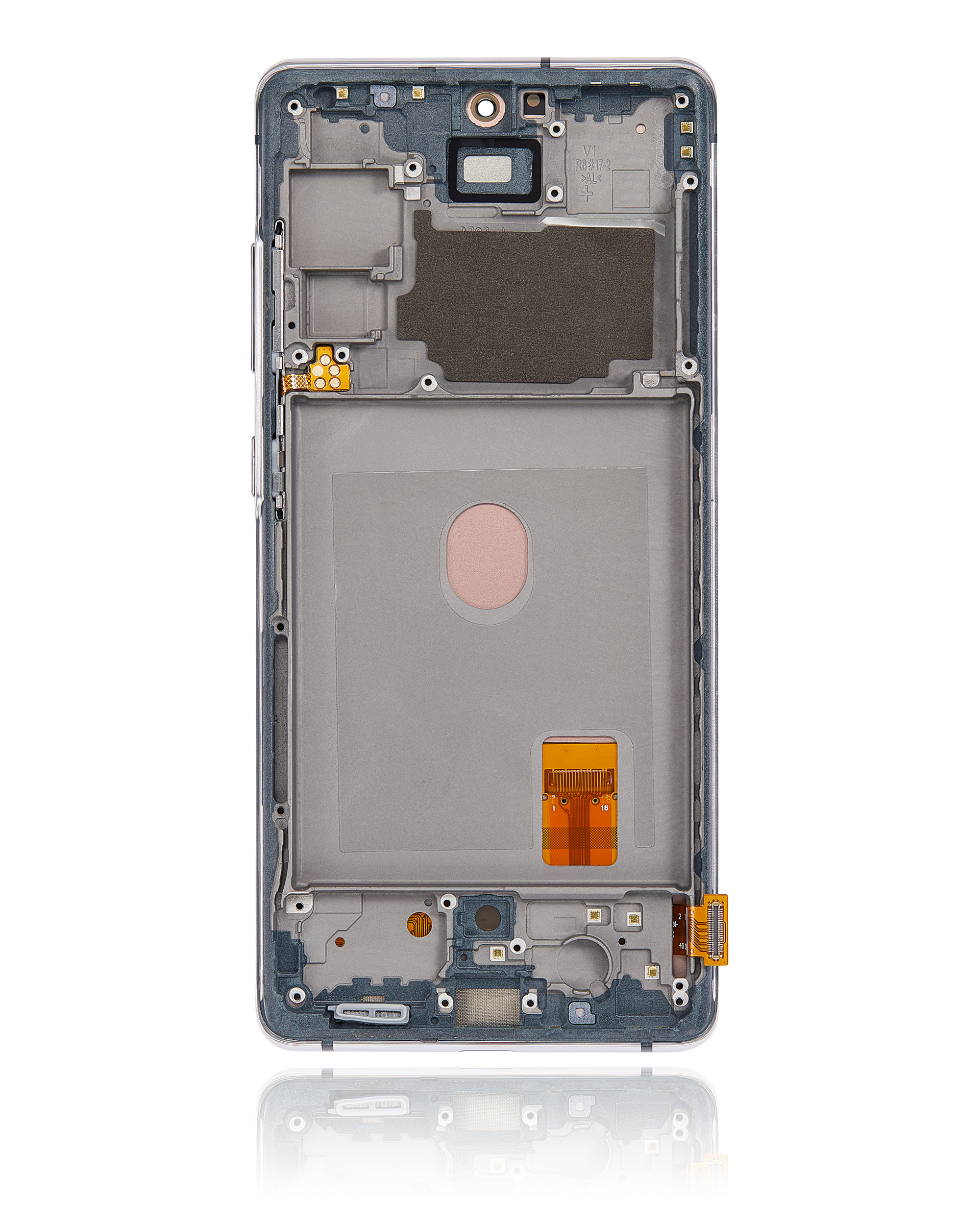 OLED Display mit Rahmen für Samsung Galaxy S20 FE 4G / 5G (Aftermarket Plus) (Cloud White) – Bild 4
