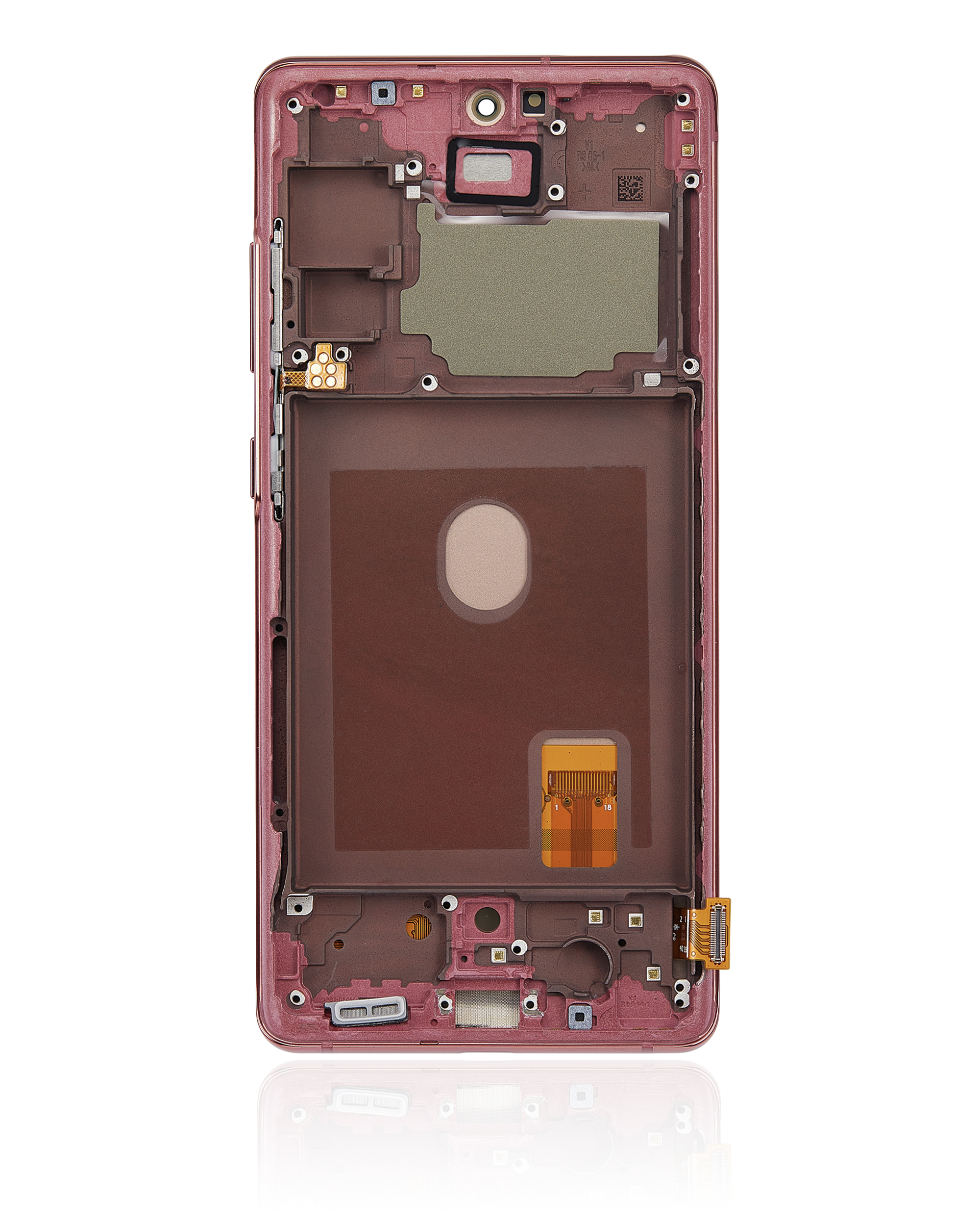 OLED Display mit Rahmen für Samsung Galaxy S20 FE 4G / 5G (Aftermarket Plus) (Cloud Red) – Bild 4