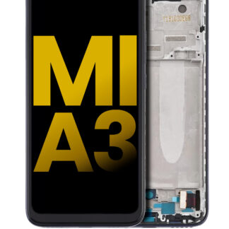 OLED Display mit Rahmen für Xiaomi Mi A3 (professionell aufgearbeitet) (Black (Schwarz))