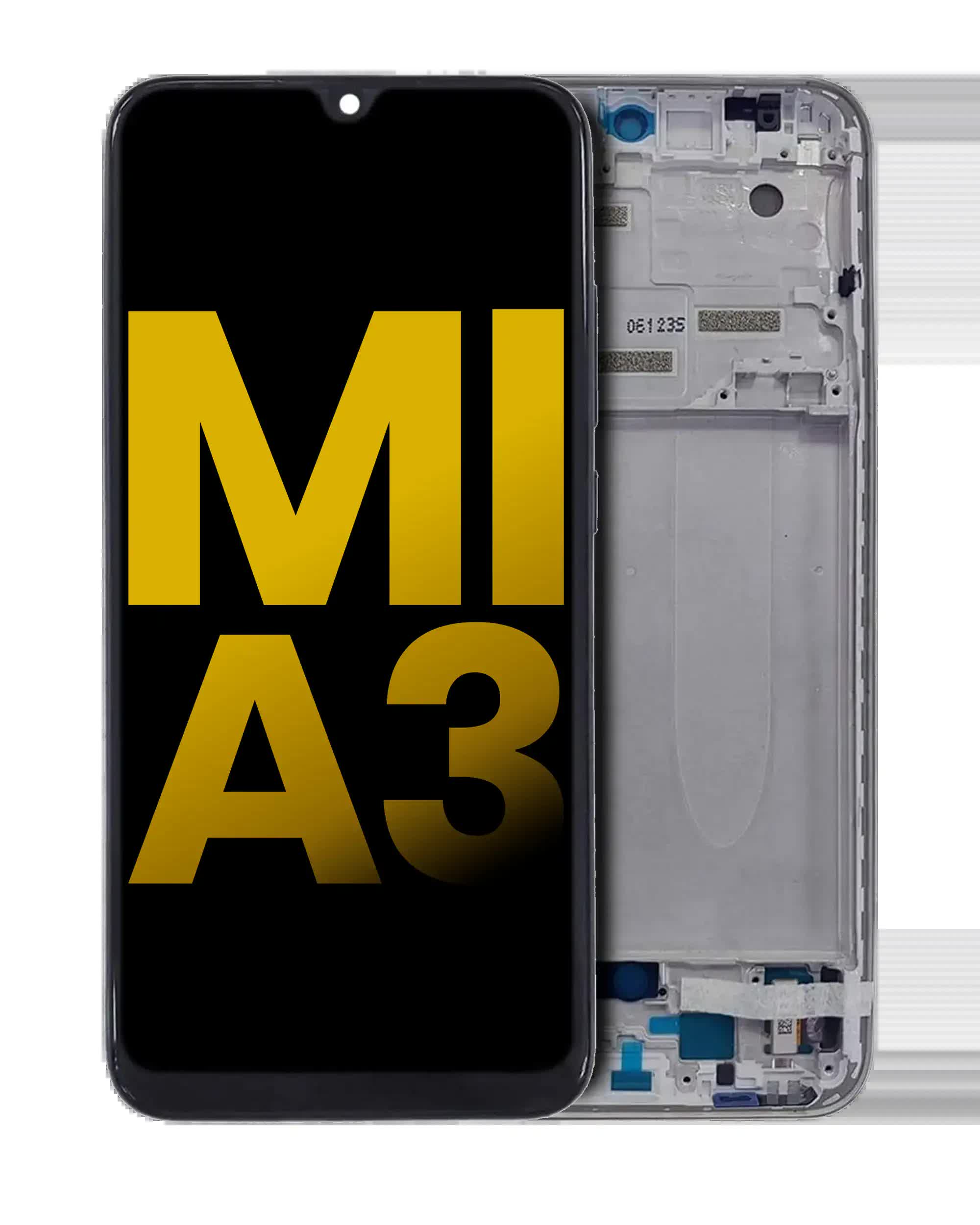 OLED Display mit Rahmen für Xiaomi Mi A3 (professionell aufgearbeitet) (Silver (Silber))